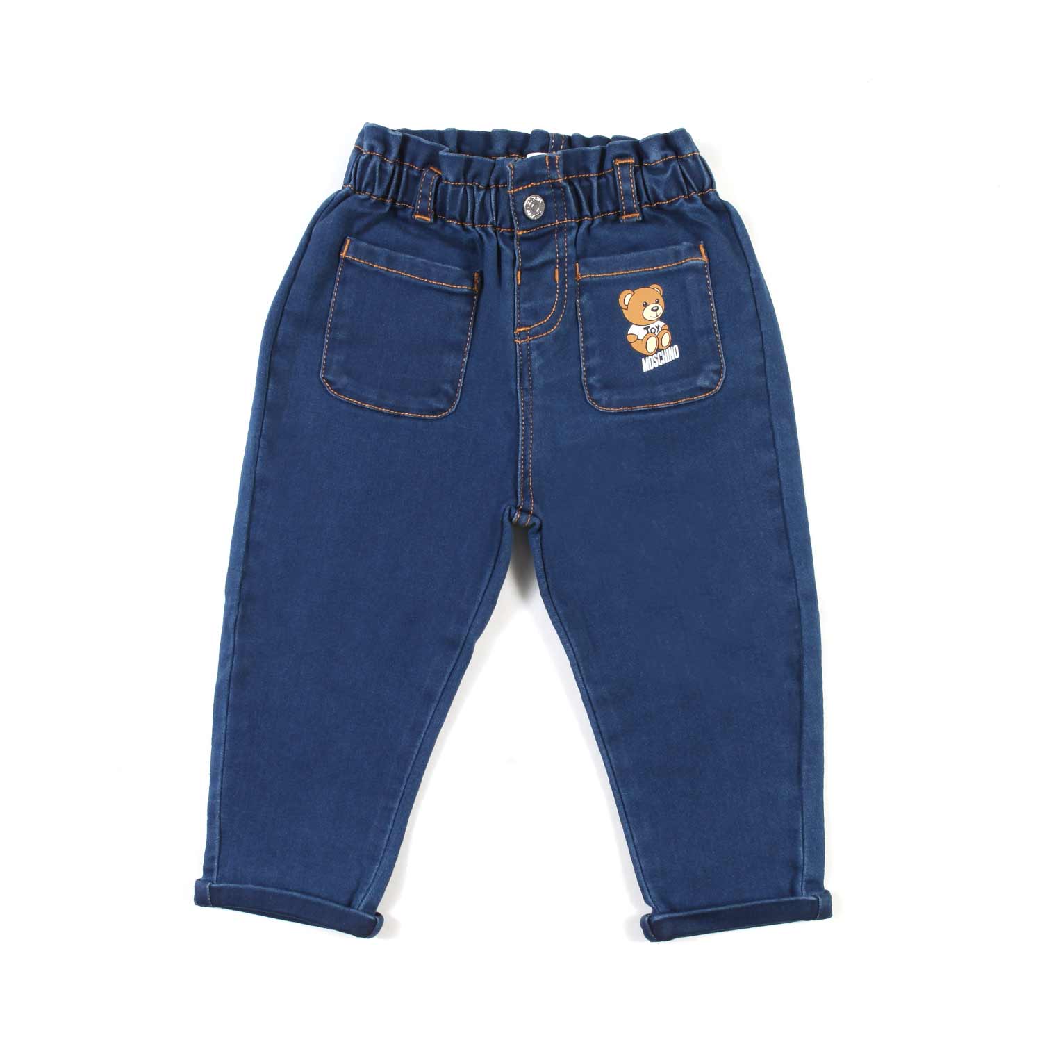 JEANS BLU MEDIO CON TEDDY BEAR BIMBO E BIMBA - annameglio.com abbigliamento moda