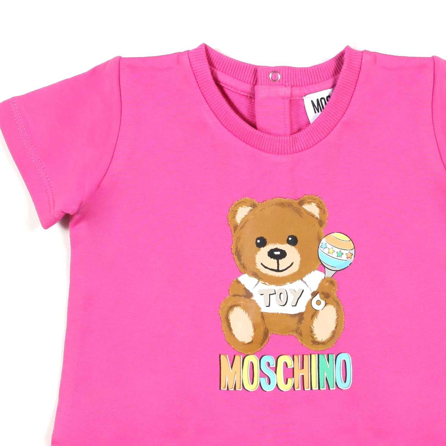 ABITO T-SHIRT FUCSIA CON ORSACCHIOTTO BIMBA - annameglio.com abbigliamento moda