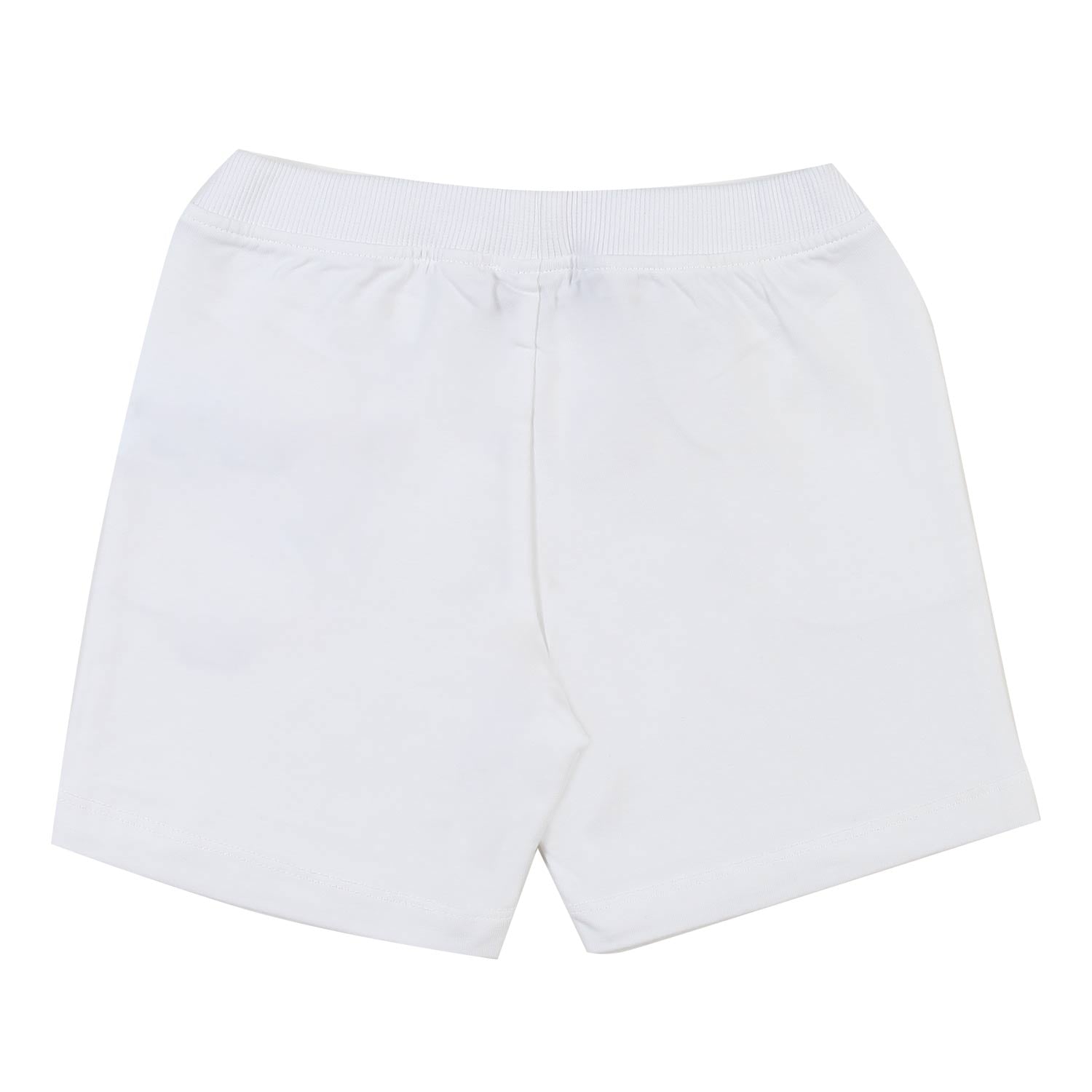 SHORTS FELPA BIANCO CON LOGO NERO BIMBO E BIMBA - annameglio.com abbigliamento moda