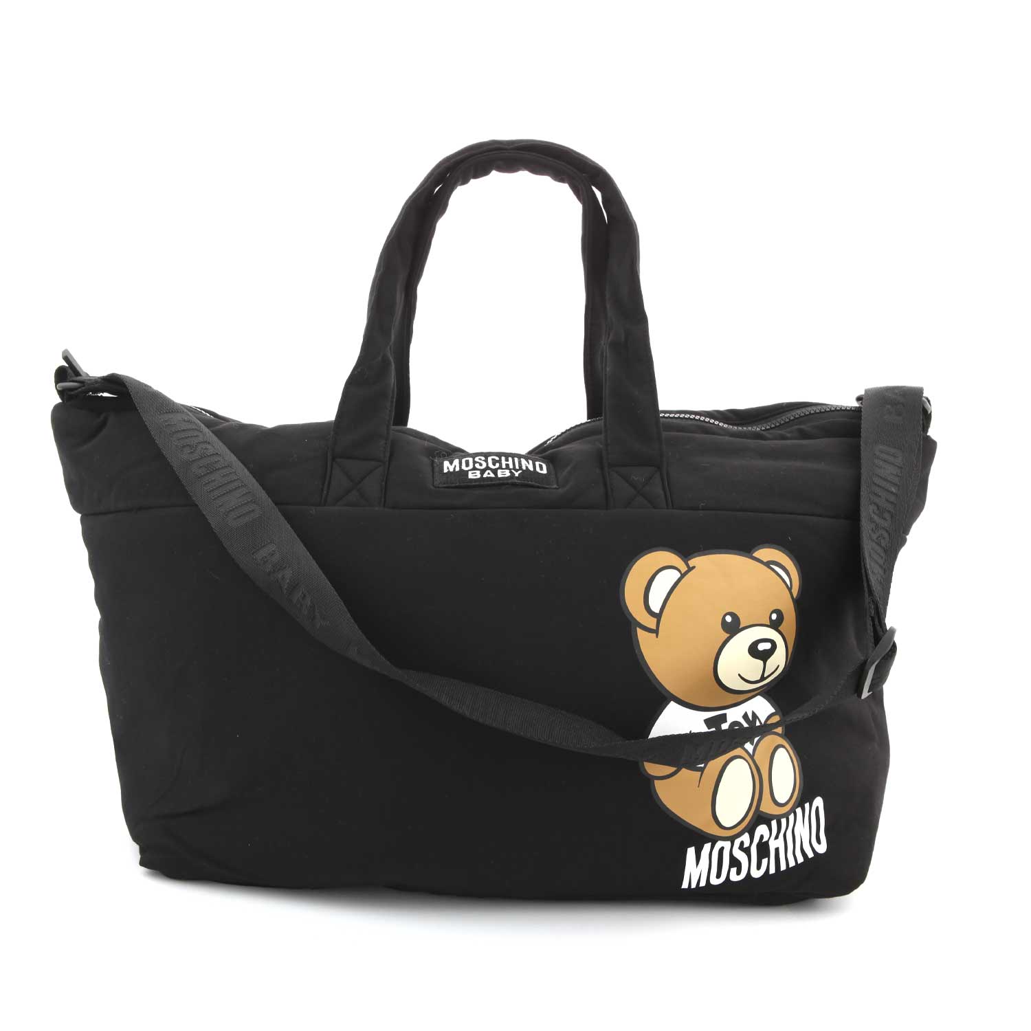 BORSA FASCIATOIO TEDDY BEAR NERA IN FELPA - annameglio.com abbigliamento moda