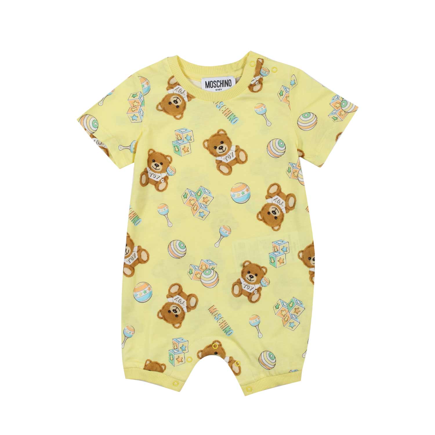 PAGLIACCETTO UNISEX GIALLO CON STAMPE TEDDY BEAR - annameglio.com abbigliamento moda