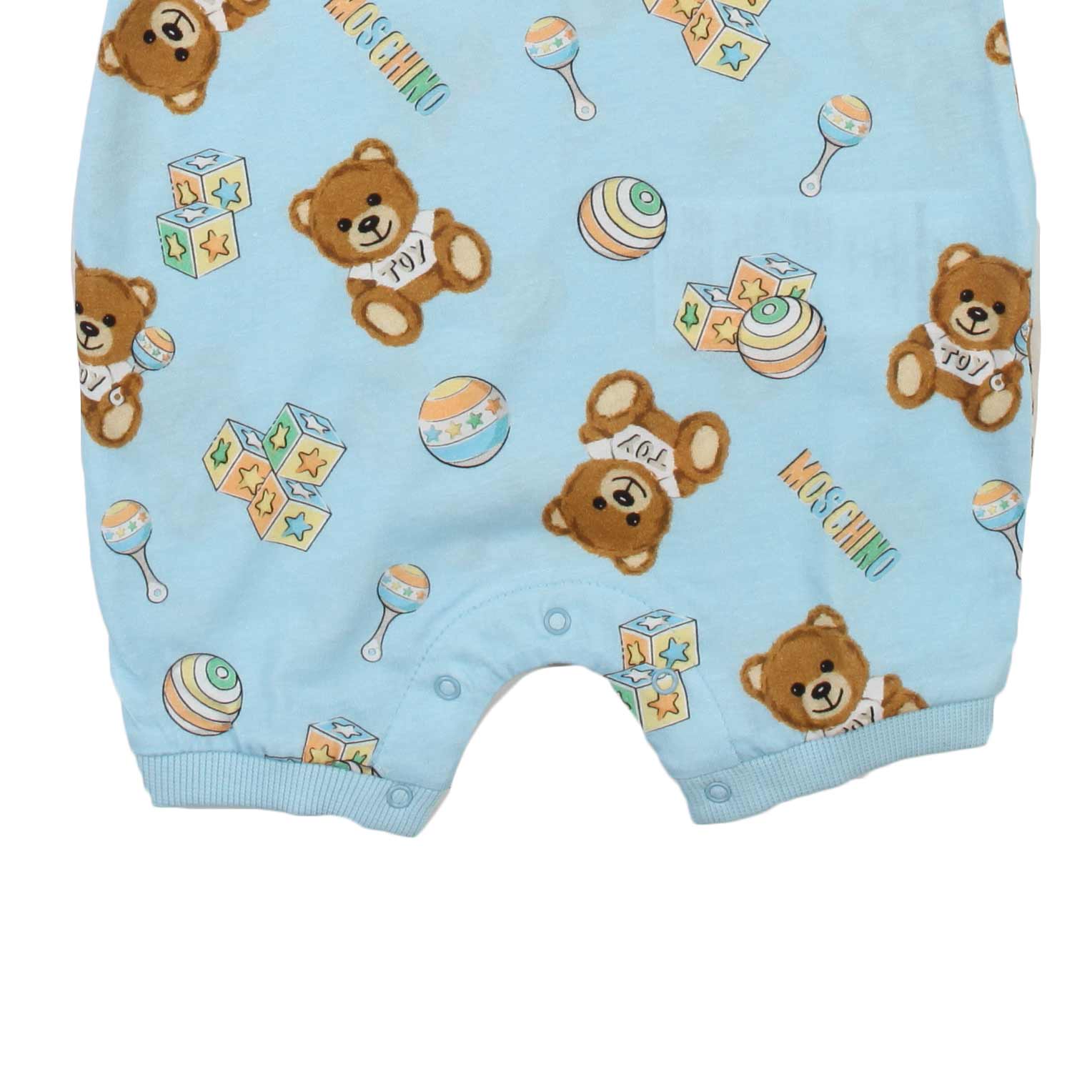 PAGLIACCETTO CELESTE CON STAMPE TEDDY BEAR - annameglio.com abbigliamento moda