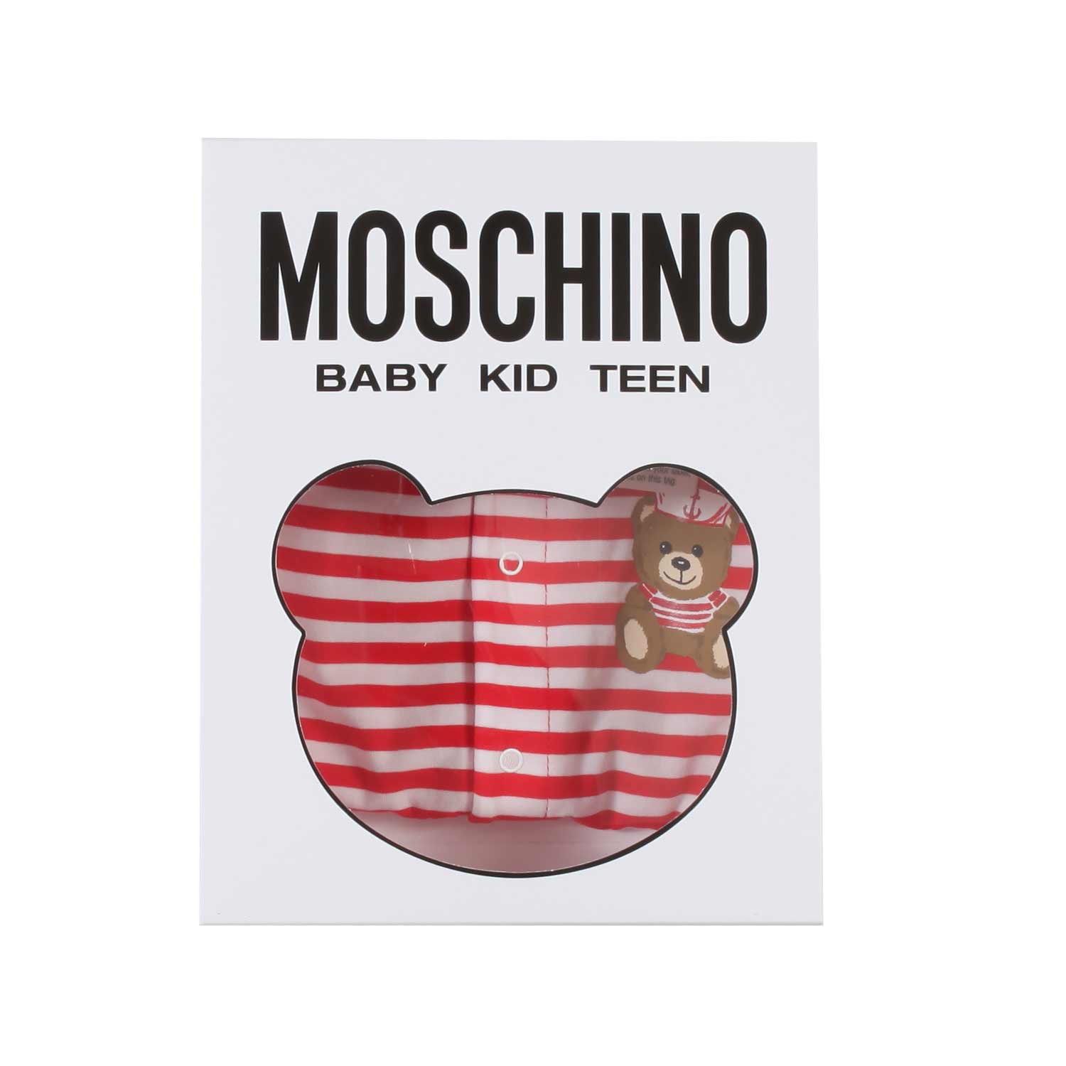 SET REGALO PAGLIACCETTO BIANCO E ROSSO A RIGHE - annameglio.com abbigliamento moda