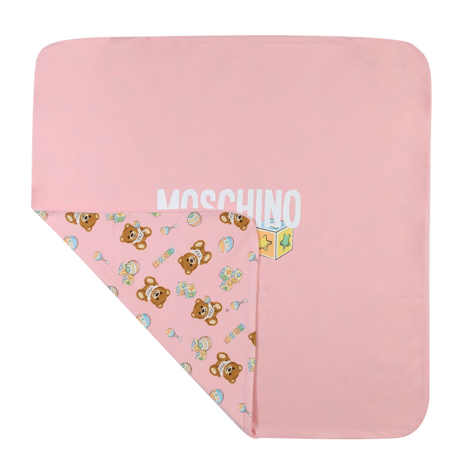 COPERTA ROSA CON MINI STAMPE TEDDY BEAR - annameglio.com abbigliamento moda
