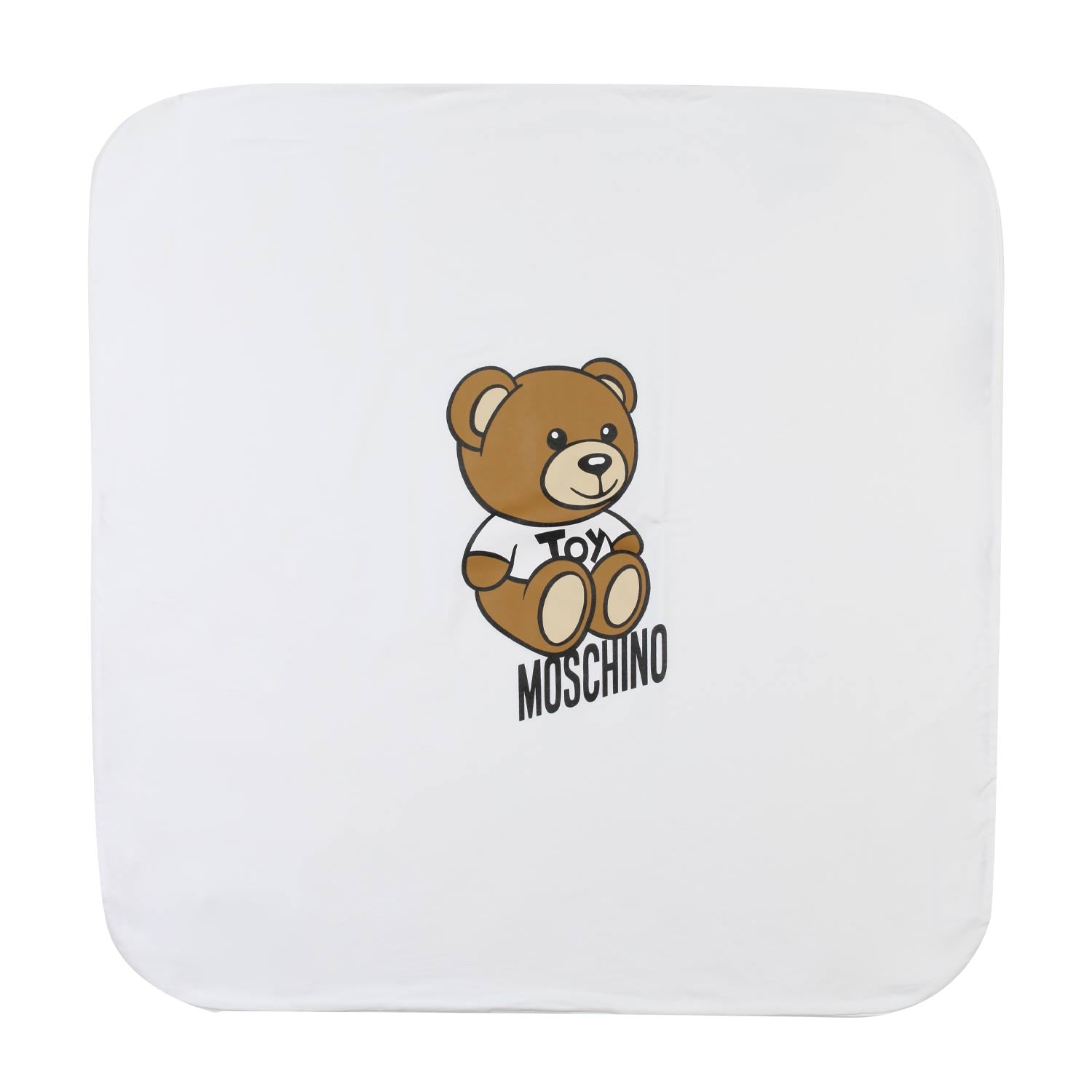 COPERTA UNISEX BIANCA CON STAMPA TEDDY BEAR - annameglio.com abbigliamento moda