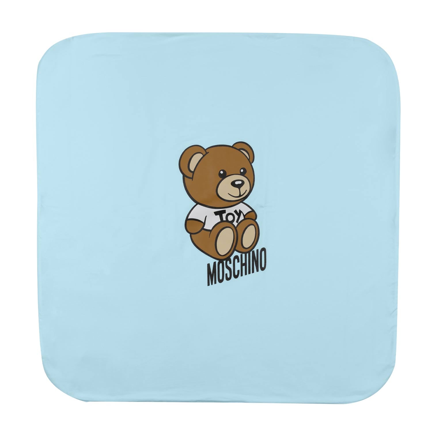 COPERTA CELESTE CON STAMPA TEDDY BEAR - annameglio.com abbigliamento moda