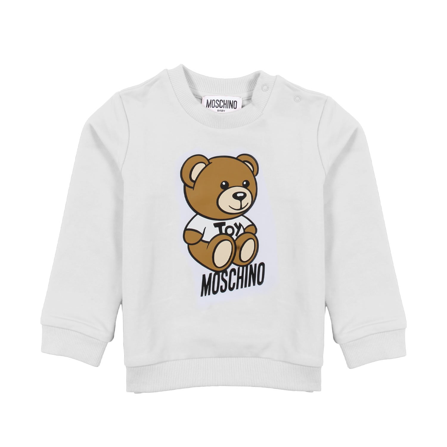 FELPA BIANCA CON TEDDY BEAR BIMBO E BIMBA - annameglio.com abbigliamento moda