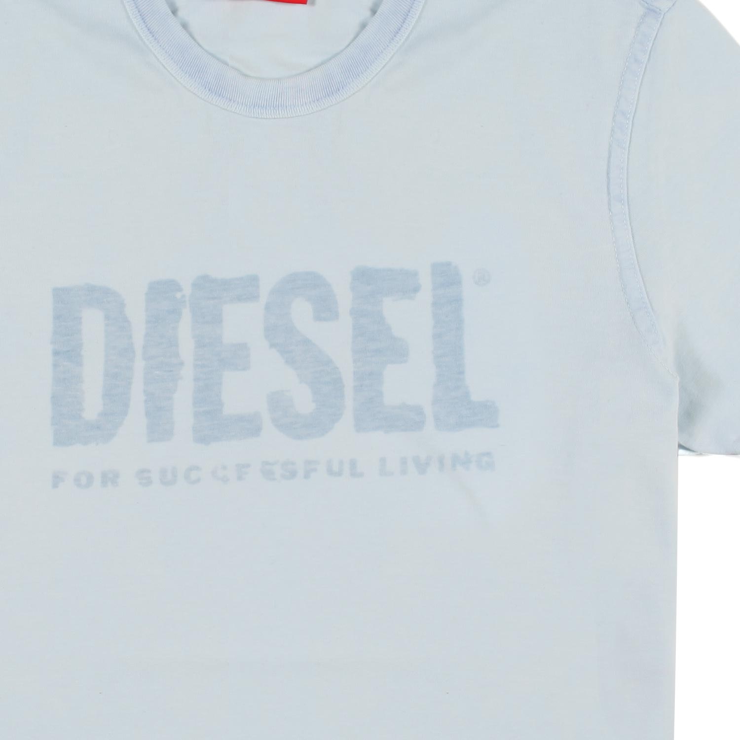 T-SHIRT CELESTE CON LOGO TIE-DYE - annameglio.com abbigliamento moda