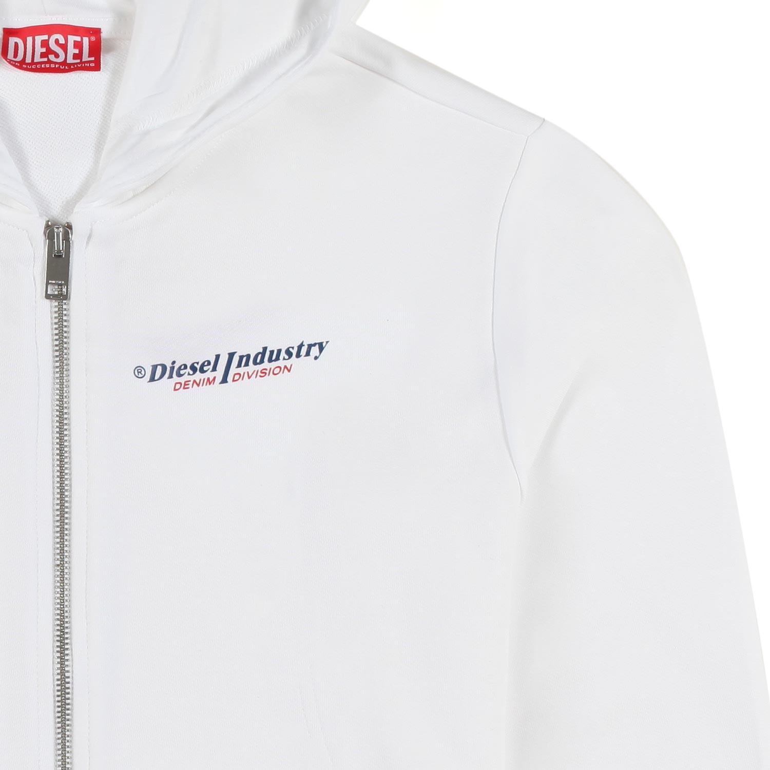 FELPA BIANCA CON CAPPUCCIO E CHIUSURA ZIP - annameglio.com abbigliamento moda