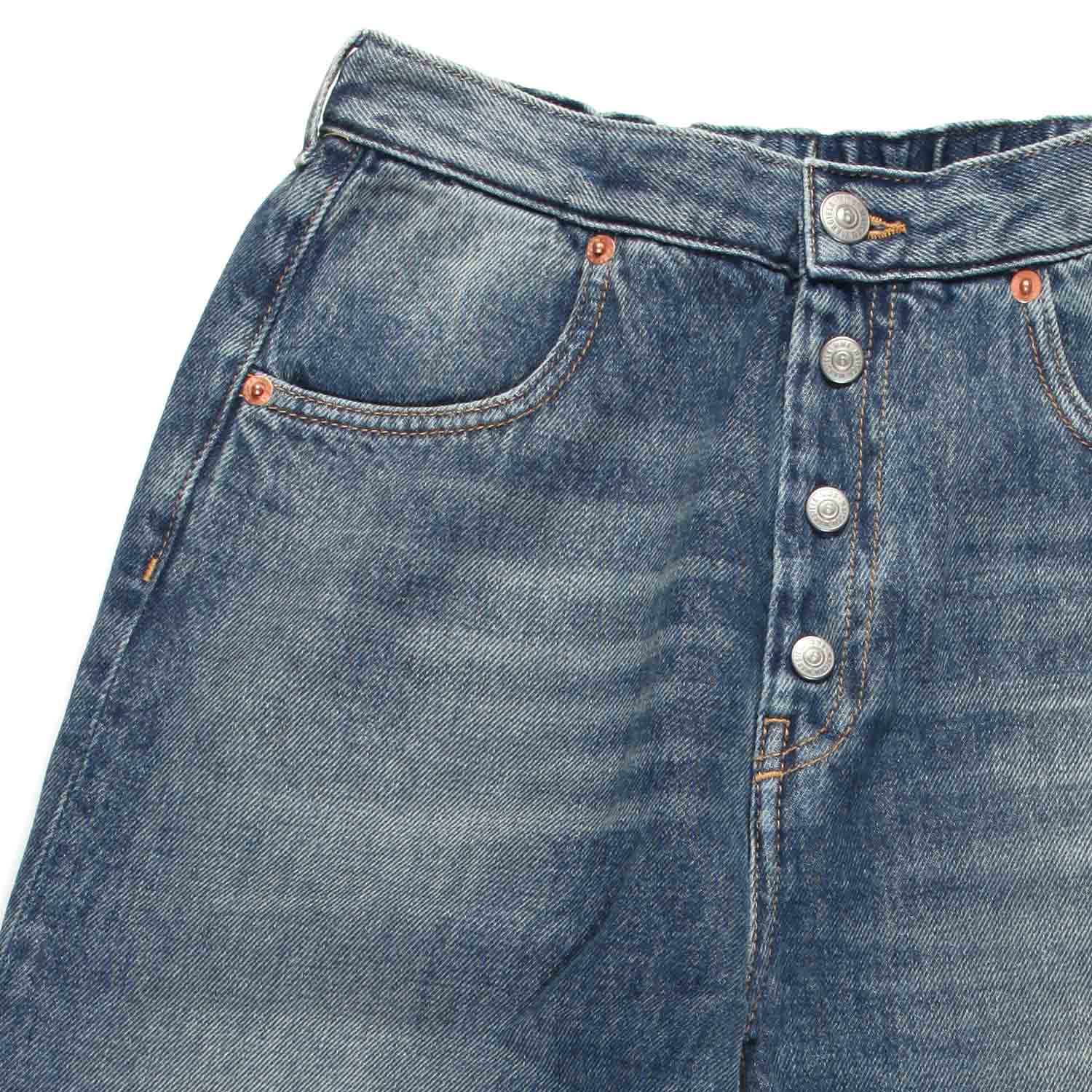 JEANS WIDE LEG STONE WASH BLU MEDIO - annameglio.com abbigliamento moda