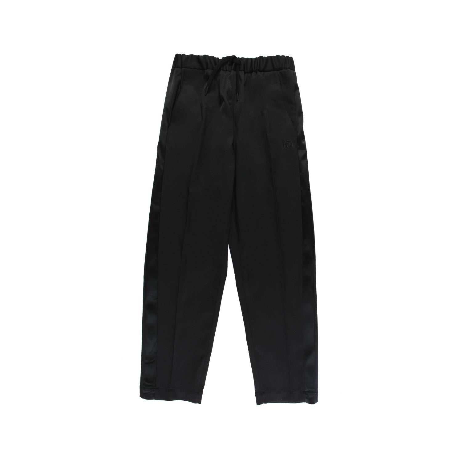 PANTALONE FRESCO LANA NERO CON COULISSE - annameglio.com abbigliamento moda