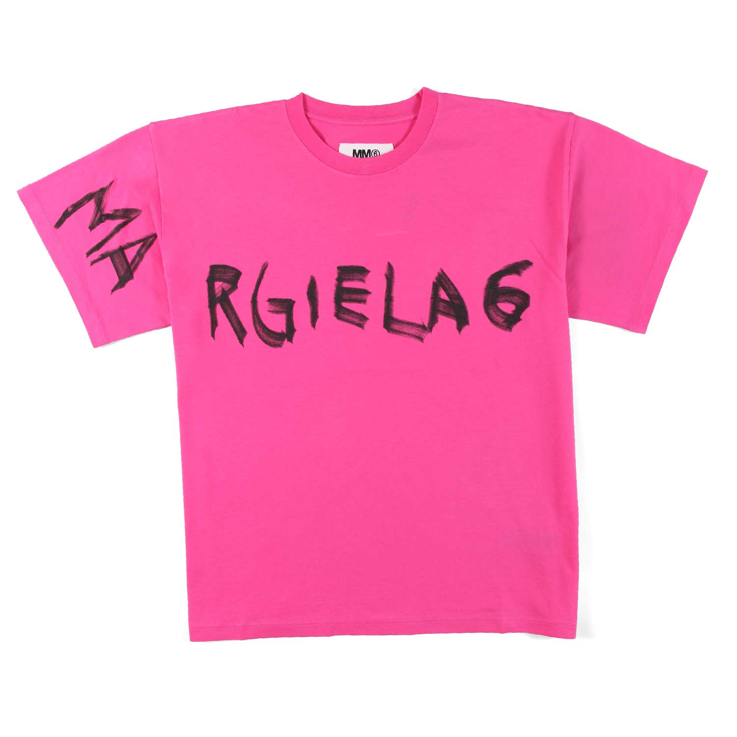 T-SHIRT OVER FUCSIA CON LOGO GRAFFITI - annameglio.com abbigliamento moda