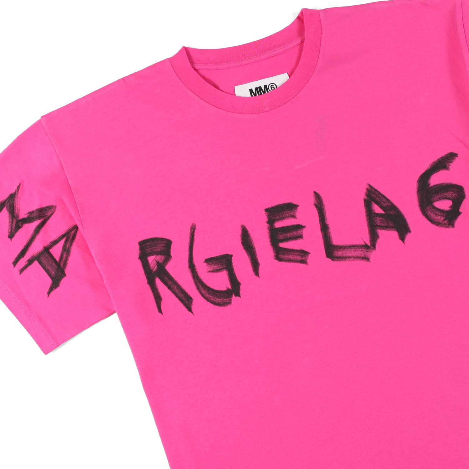 T-SHIRT OVER FUCSIA CON LOGO GRAFFITI - annameglio.com abbigliamento moda