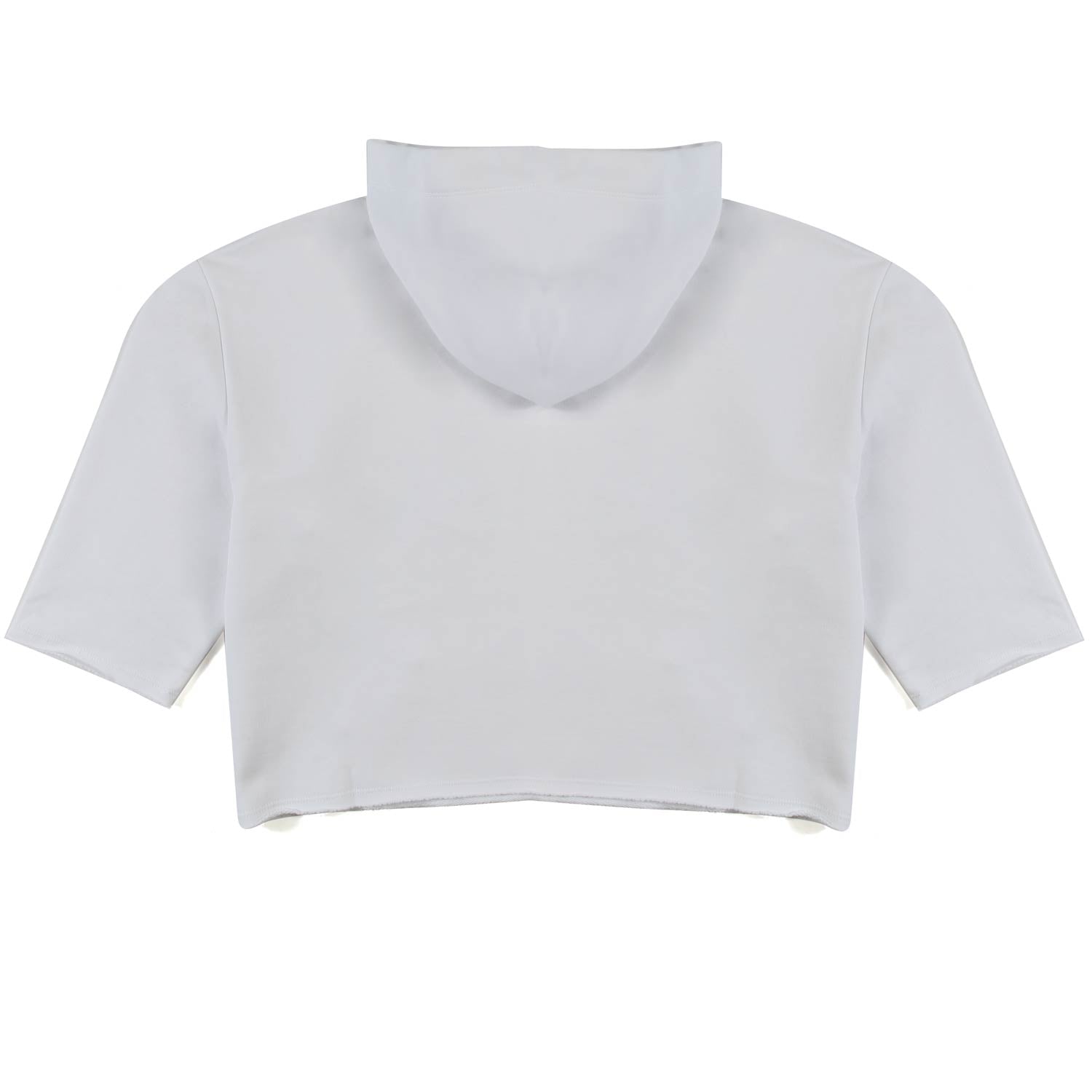 FELPA OVERSIZE CROPPED BIANCA CON CAPPUCCIO - annameglio.com abbigliamento moda