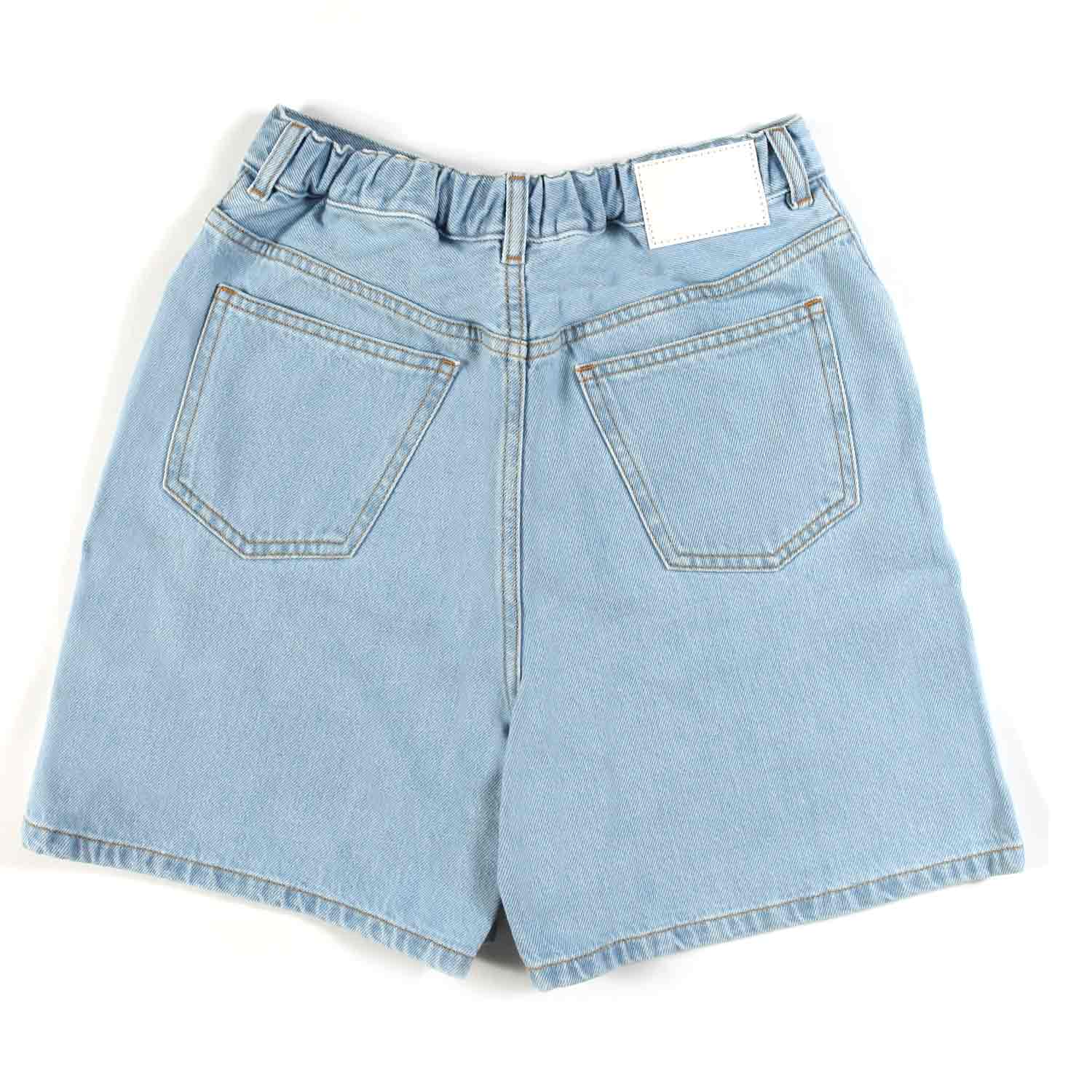 SHORTS IN DENIM CELESTE BAMBINA E TEENAGER - annameglio.com abbigliamento moda