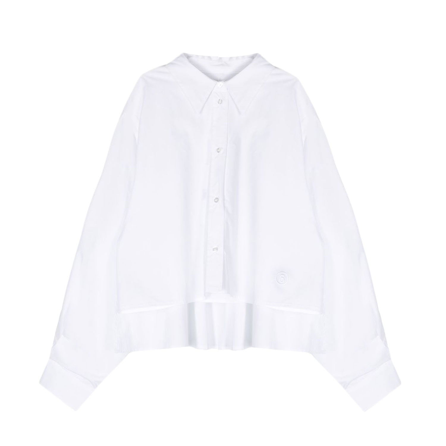 CAMICIA ASIMMETRICA BIANCA BAMBINA E TEENAGER - annameglio.com abbigliamento moda