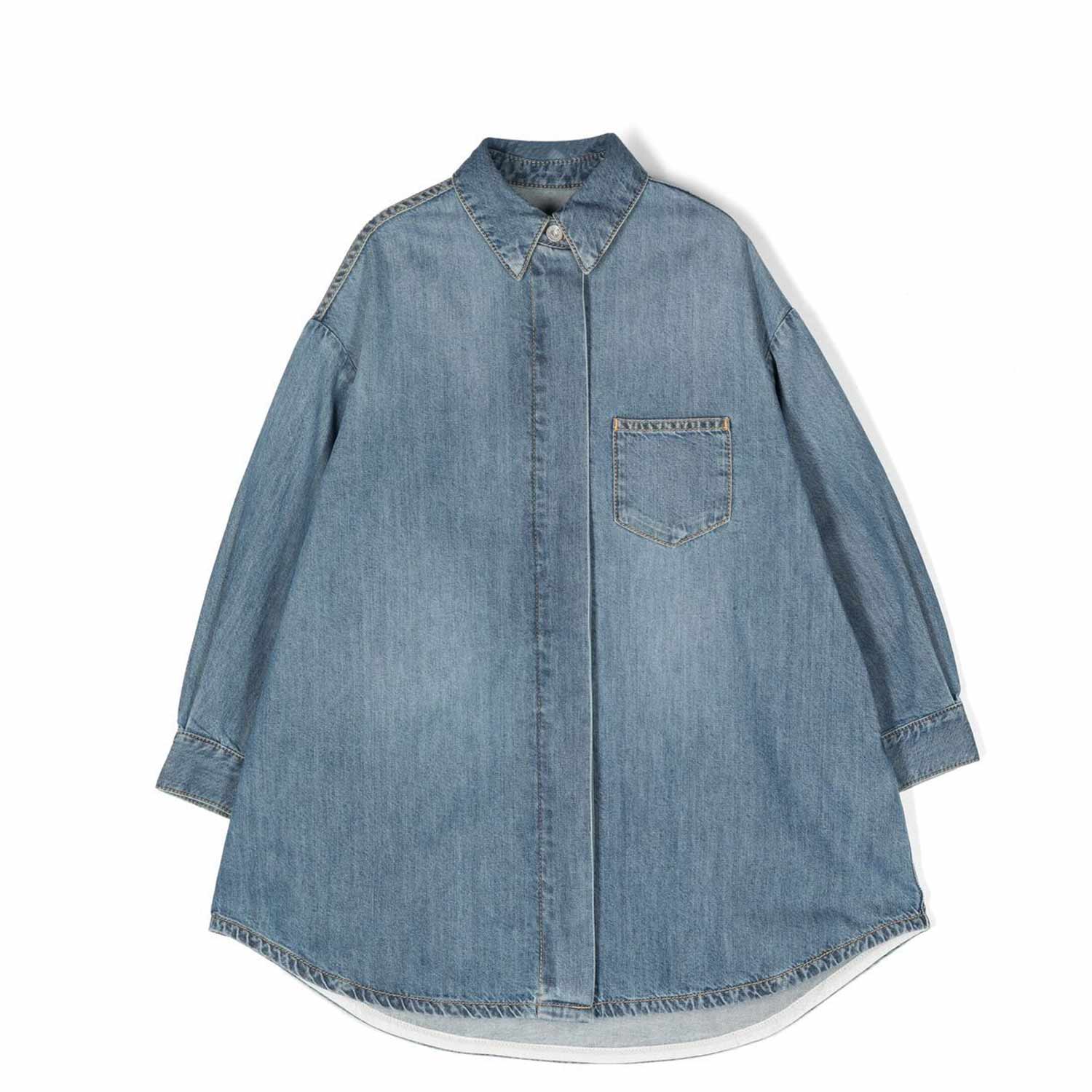 ABITO DENIM BLU SFUMATO BAMBINA E TEENAGER - annameglio.com abbigliamento moda