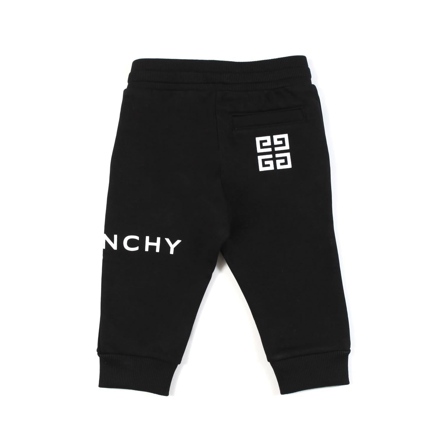 PANTALONE FELPA NERO CON LOGHI BIANCHI BABY UNISEX - annameglio.com abbigliamento moda