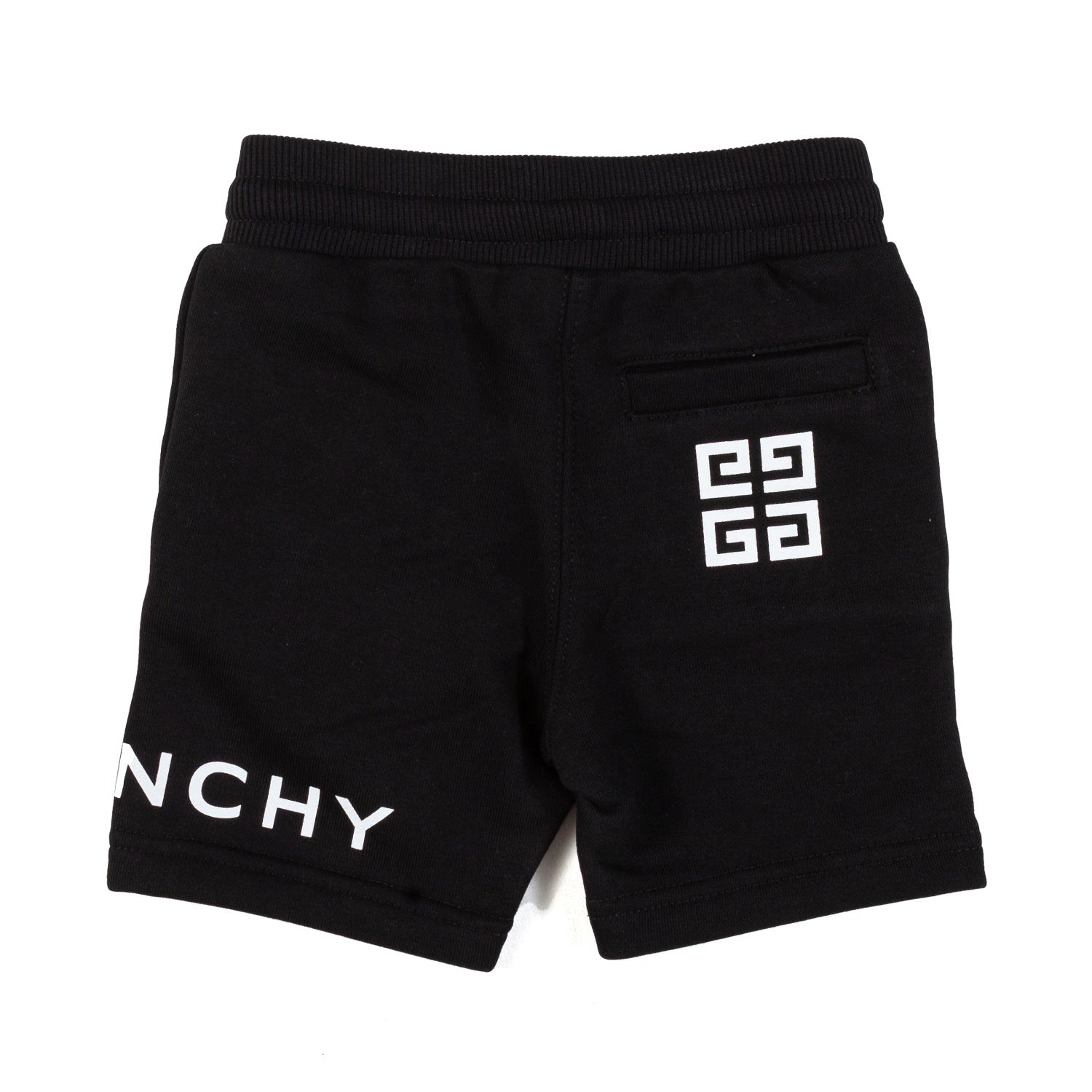 BERMUDA IN FELPA NERO CON LOGHI BIANCHI BIMBO - annameglio.com abbigliamento moda