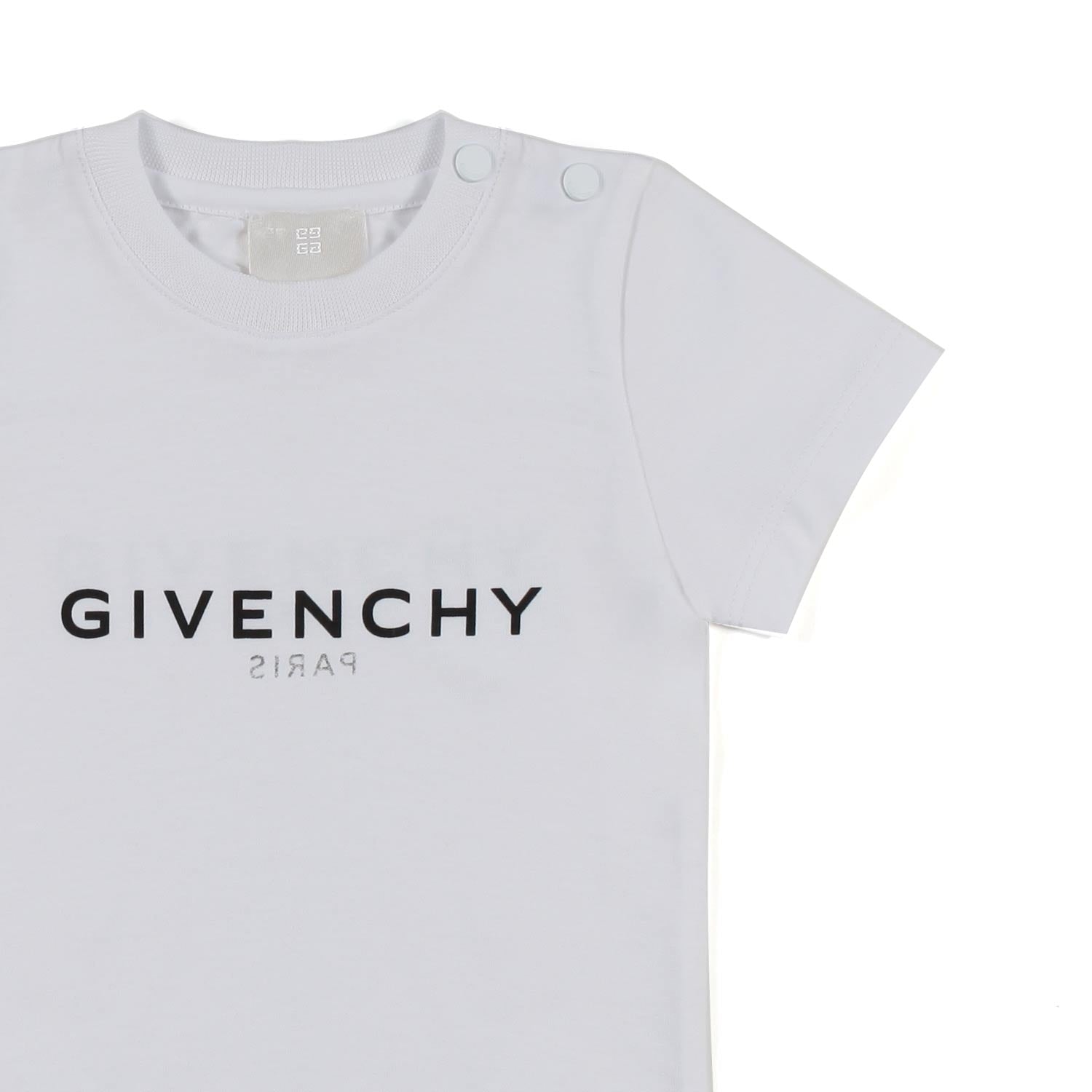 T-SHIRT BIANCA CON LOGHI NERI BABY UNISEX - annameglio.com abbigliamento moda