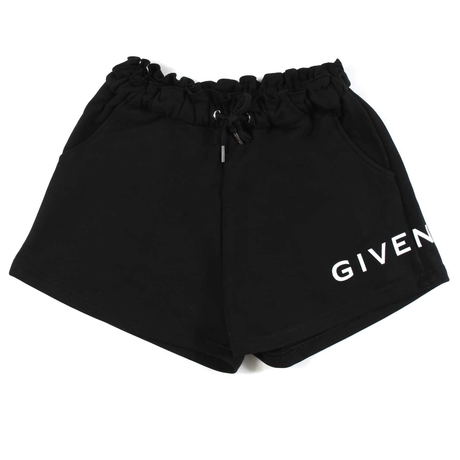 SHORTS DI FELPA NERI CON LOGHI BIANCHI - annameglio.com abbigliamento moda