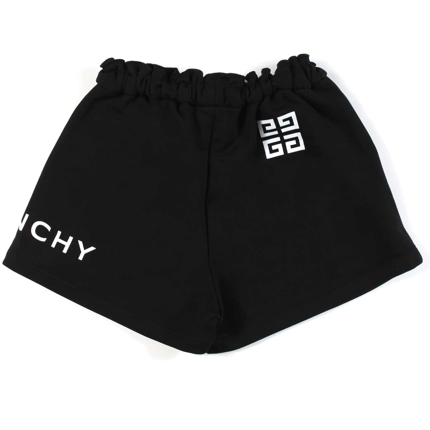 SHORTS DI FELPA NERI CON LOGHI BIANCHI - annameglio.com abbigliamento moda