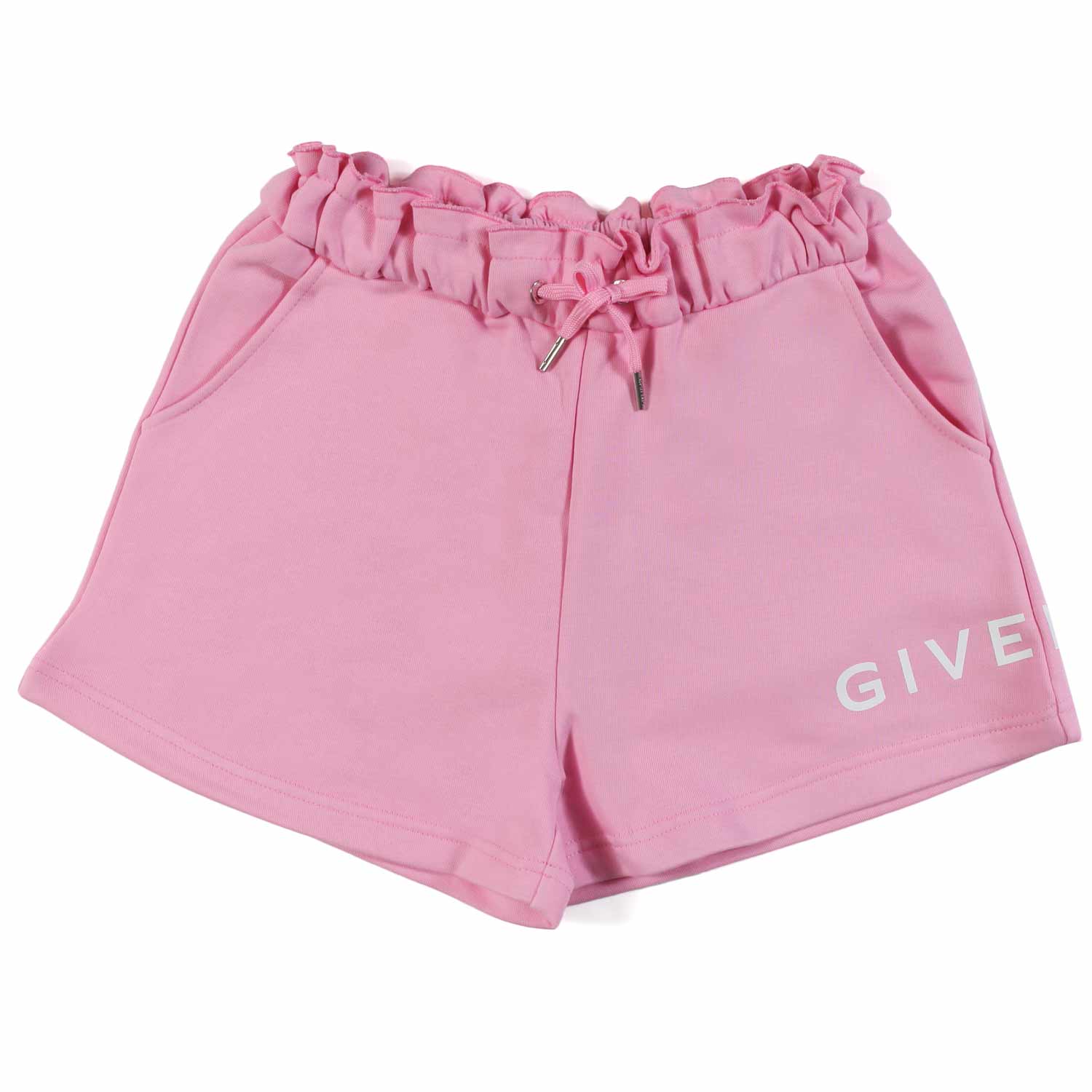 SHORTS DI FELPA ROSA CON LOGHI BIANCHI - annameglio.com abbigliamento moda