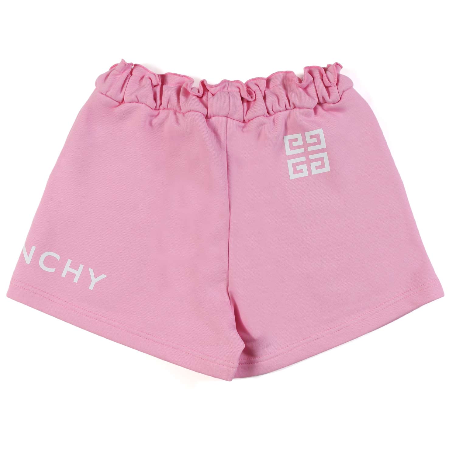 SHORTS DI FELPA ROSA CON LOGHI BIANCHI - annameglio.com abbigliamento moda