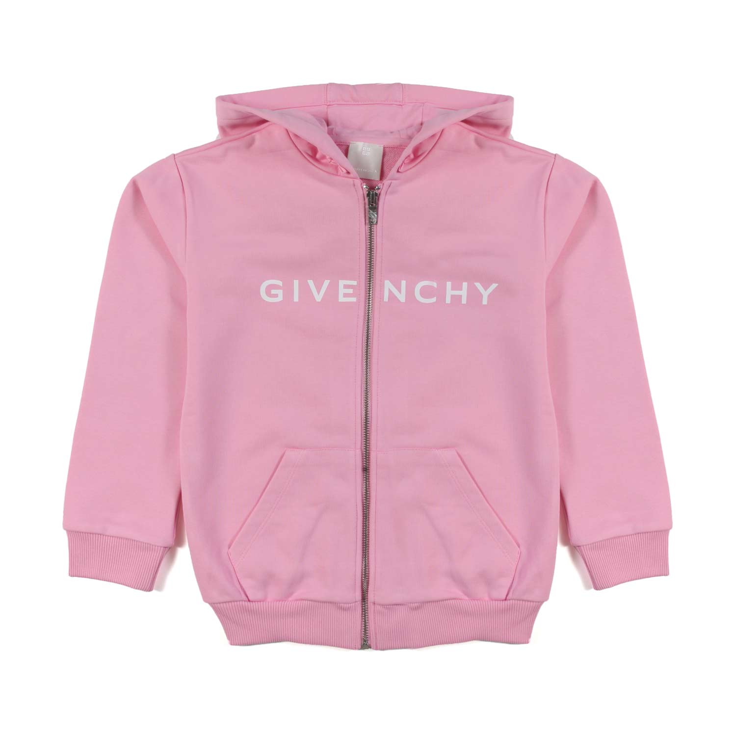 FELPA ROSA CON CAPPUCCIO E LOGHI BIANCHI TEENAGER - annameglio.com abbigliamento moda