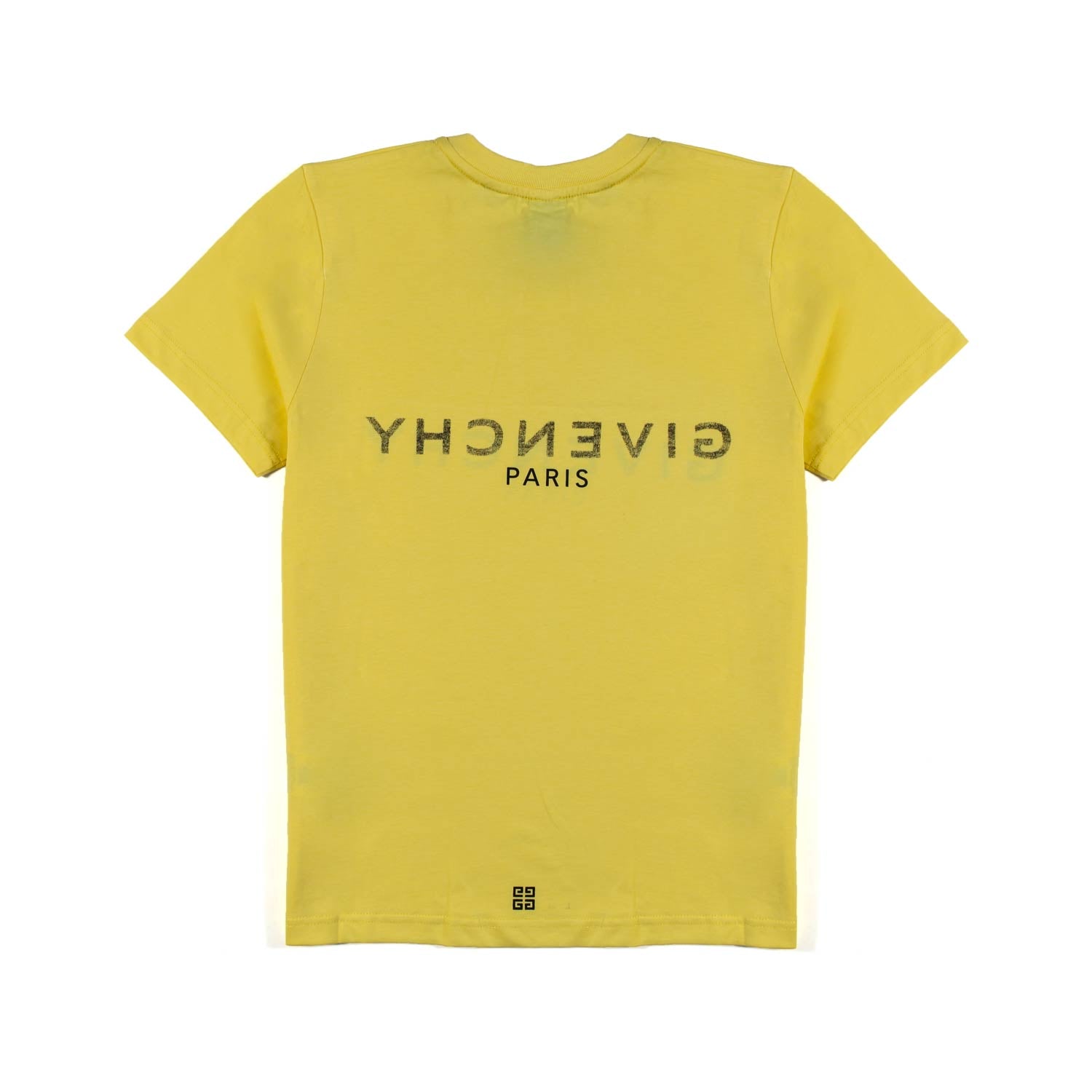 T-SHIRT UNISEX GIALLO CANARINO CON LOGHI NERI - annameglio.com abbigliamento moda