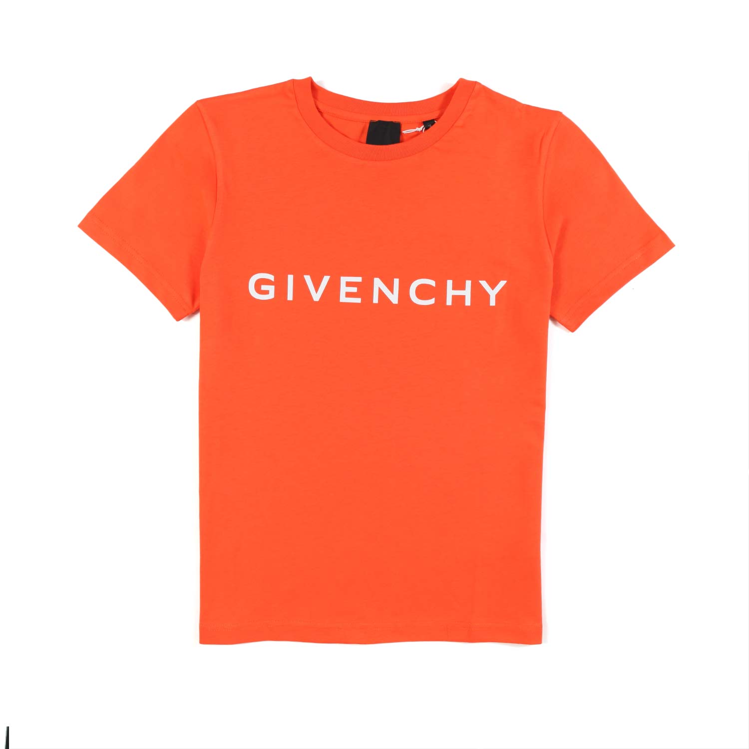 T-SHIRT UNISEX ARANCIONE CON MAXI LOGHI BIANCHI - annameglio.com abbigliamento moda