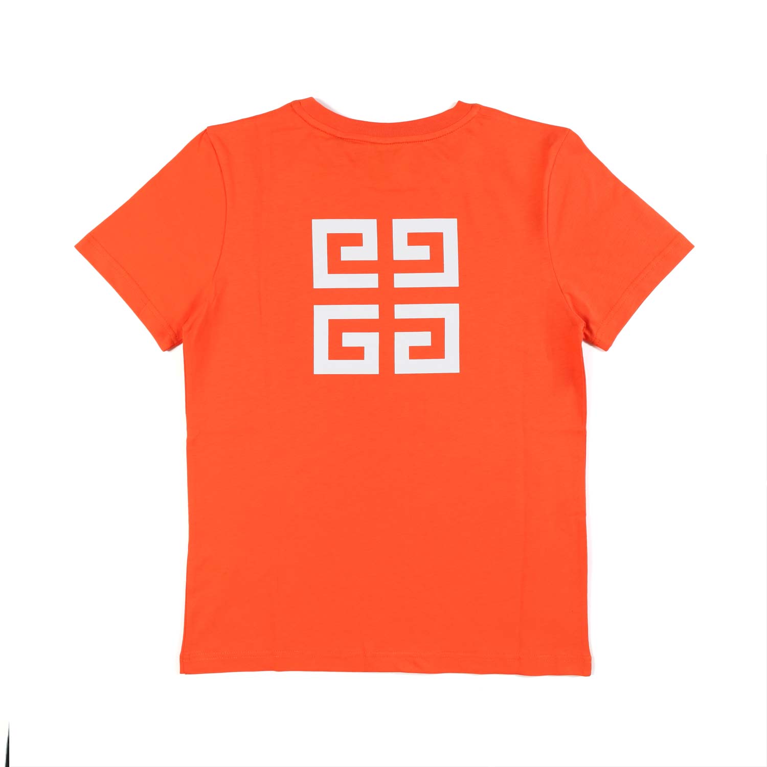 T-SHIRT UNISEX ARANCIONE CON MAXI LOGHI BIANCHI - annameglio.com abbigliamento moda