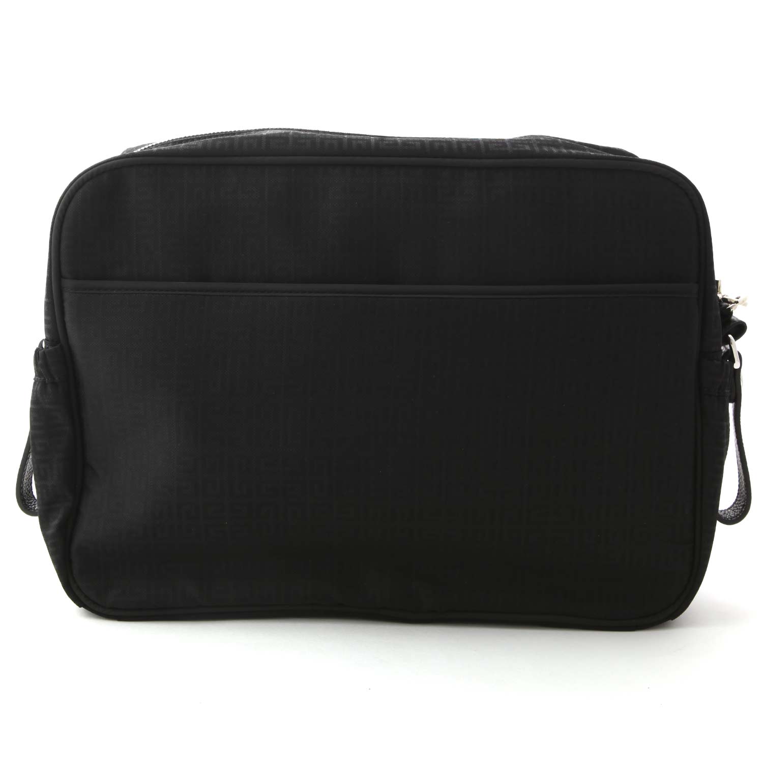 BORSA FASCIATOIO TRACOLLA NERA CON LOGO BIANCO - annameglio.com abbigliamento moda