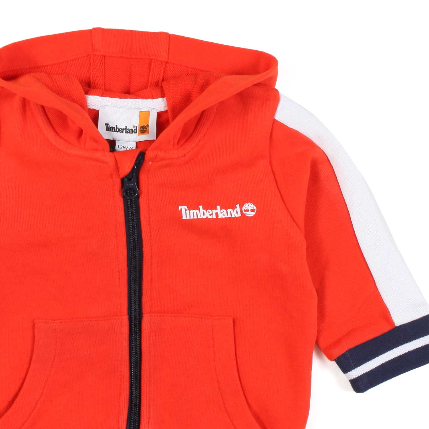 FELPA HOODIE ARANCIONE COLOR BLOCK BIMBO - annameglio.com abbigliamento moda