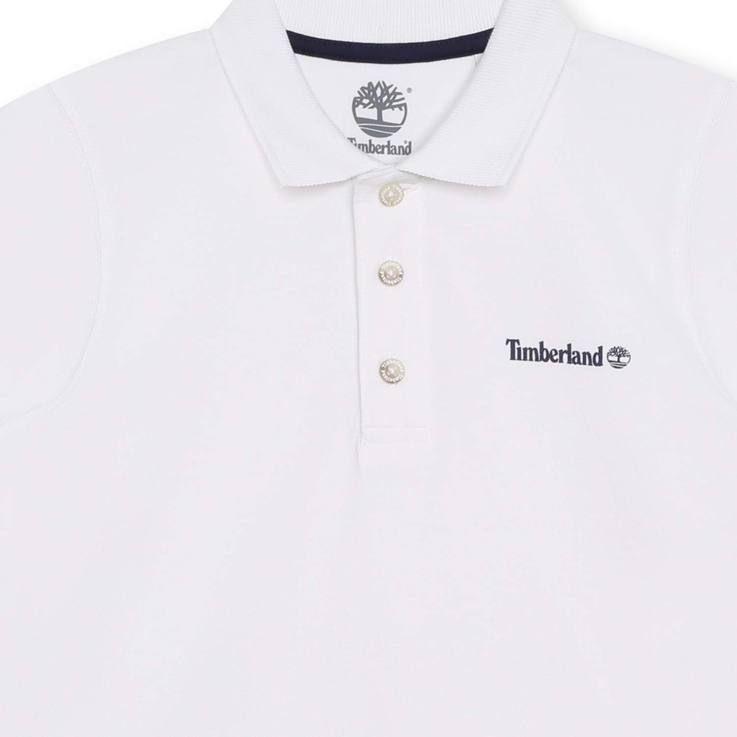 POLO BIANCA CON LOGO BLU SCURO BAMBINO E TEENAGER - annameglio.com abbigliamento moda