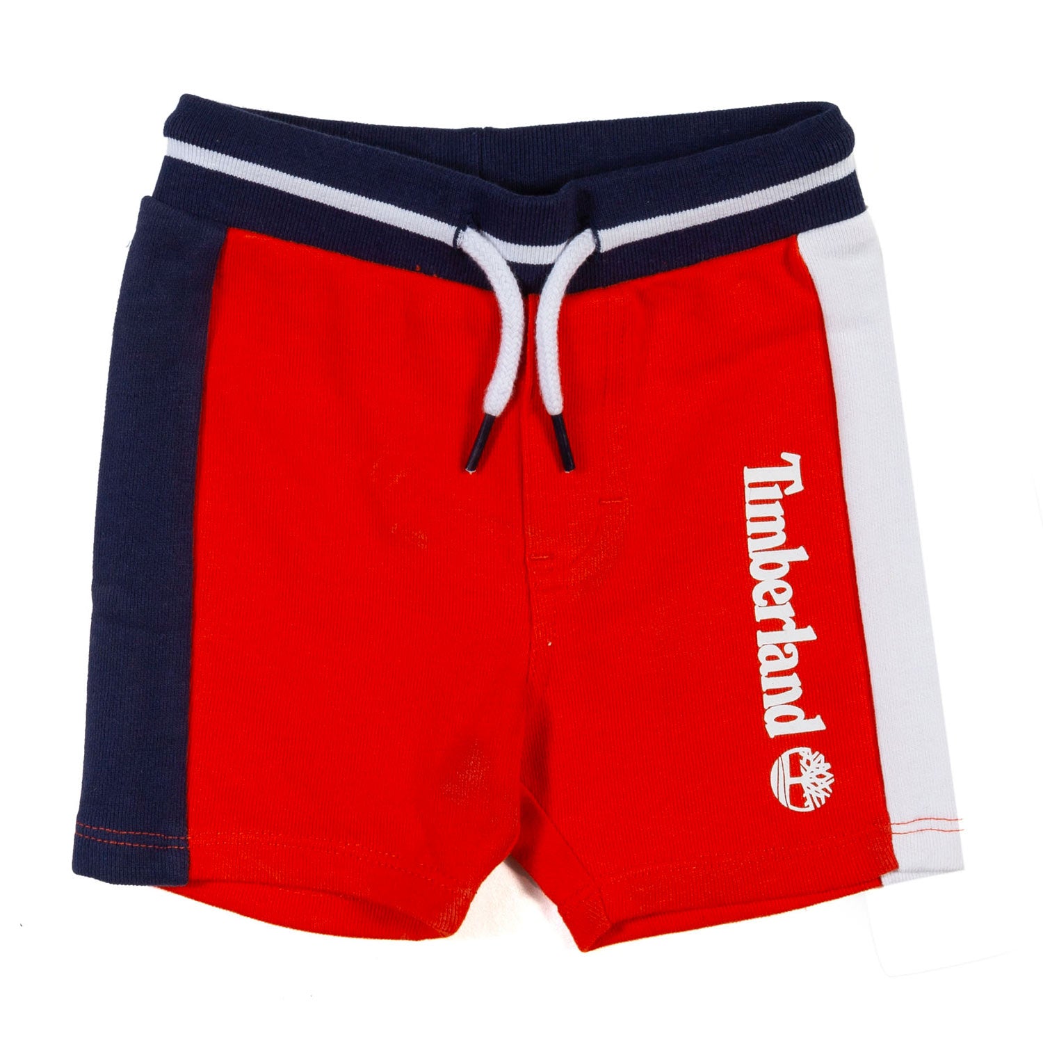 SHORTS FELPA ROSSO CON FASCE BLU E BIANCHE BIMBO - annameglio.com abbigliamento moda