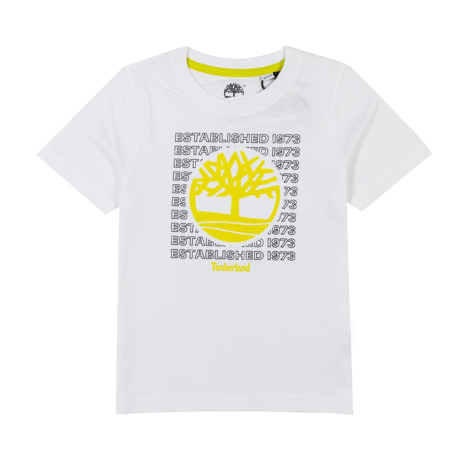 T-SHIRT BIANCA CON MAXI LOGO GIALLO BAMBINO - annameglio.com abbigliamento moda