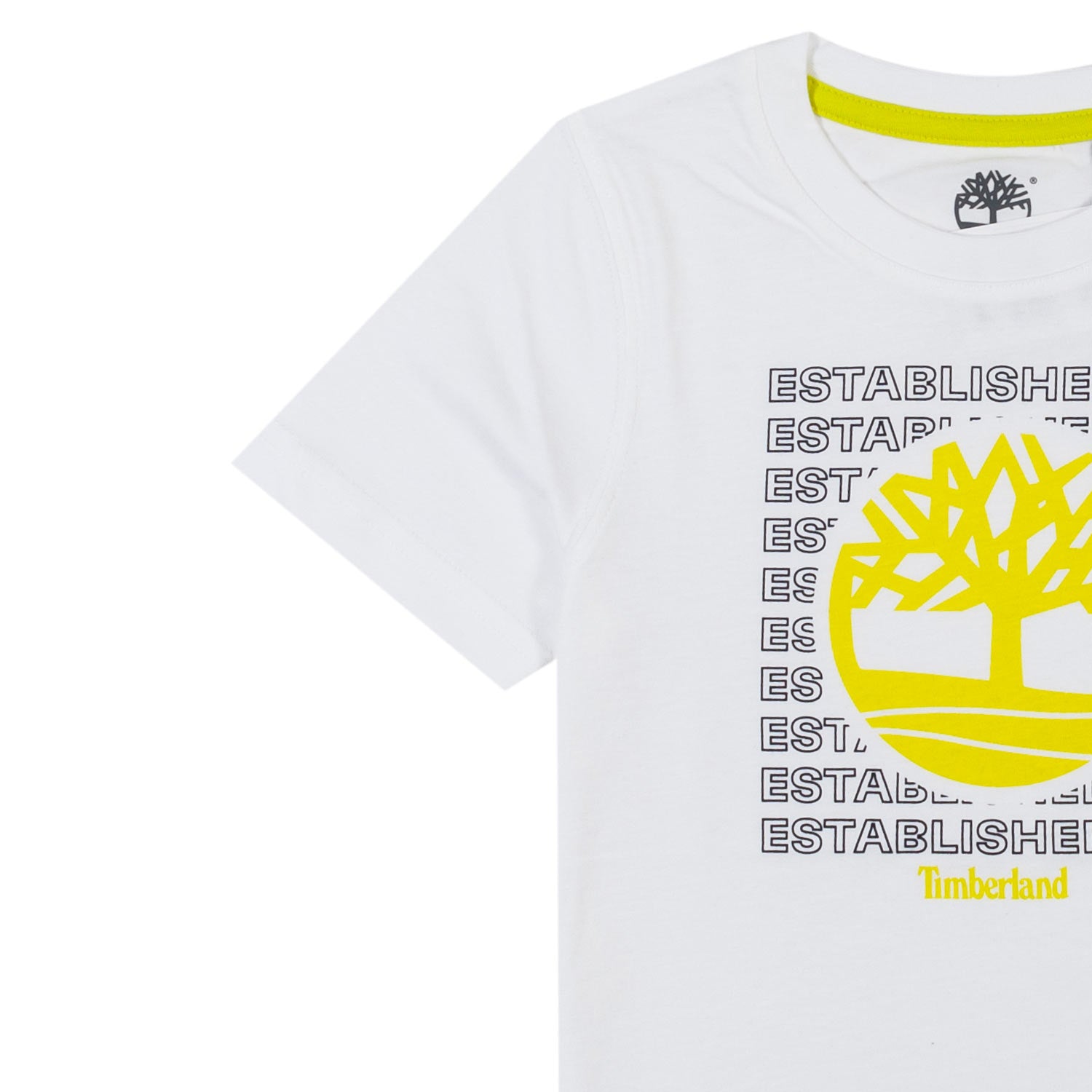 T-SHIRT BIANCA CON MAXI LOGO GIALLO BAMBINO - annameglio.com abbigliamento moda