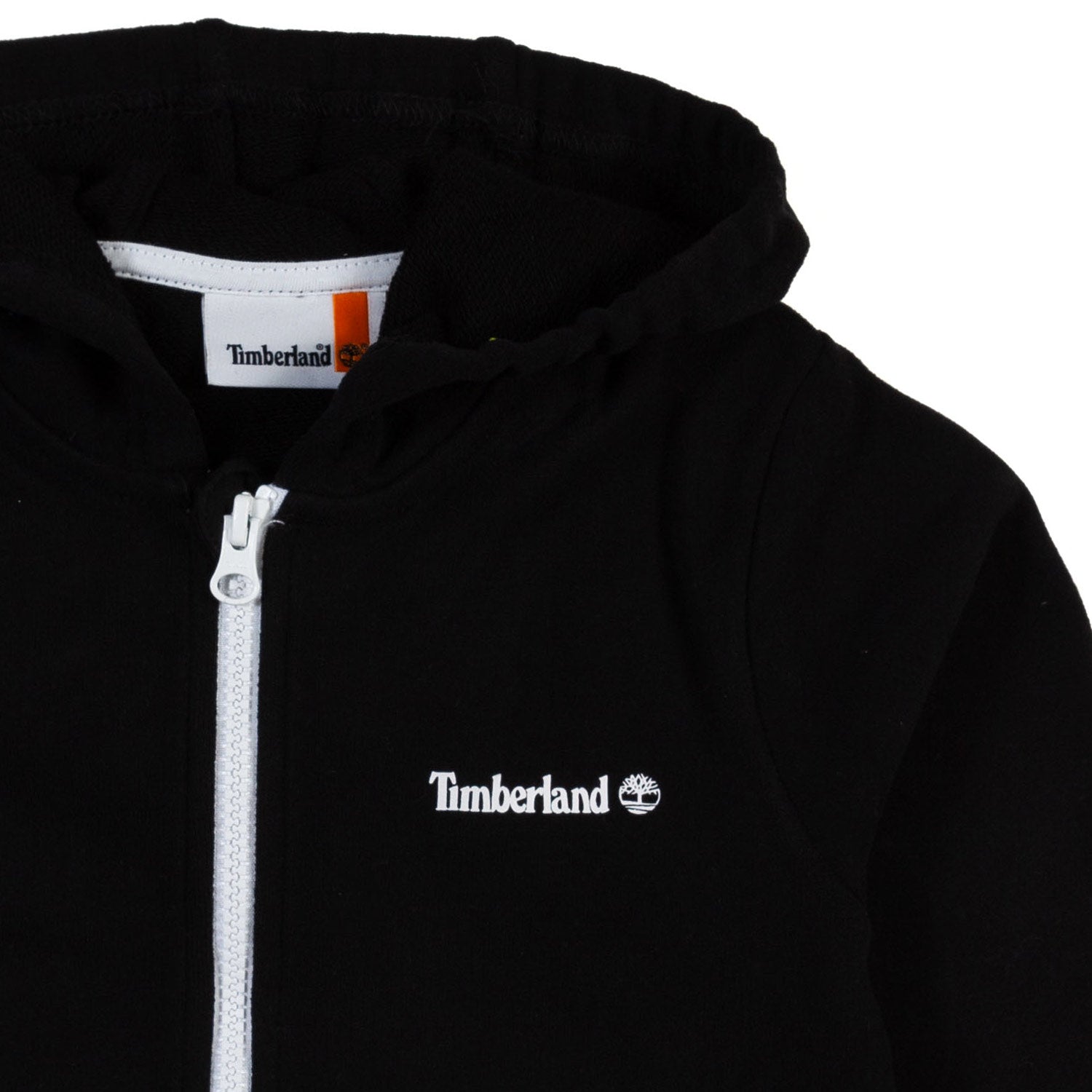 FELPA HOODIE NERA CON MINI LOGO BIANCO E ZIP - annameglio.com abbigliamento moda