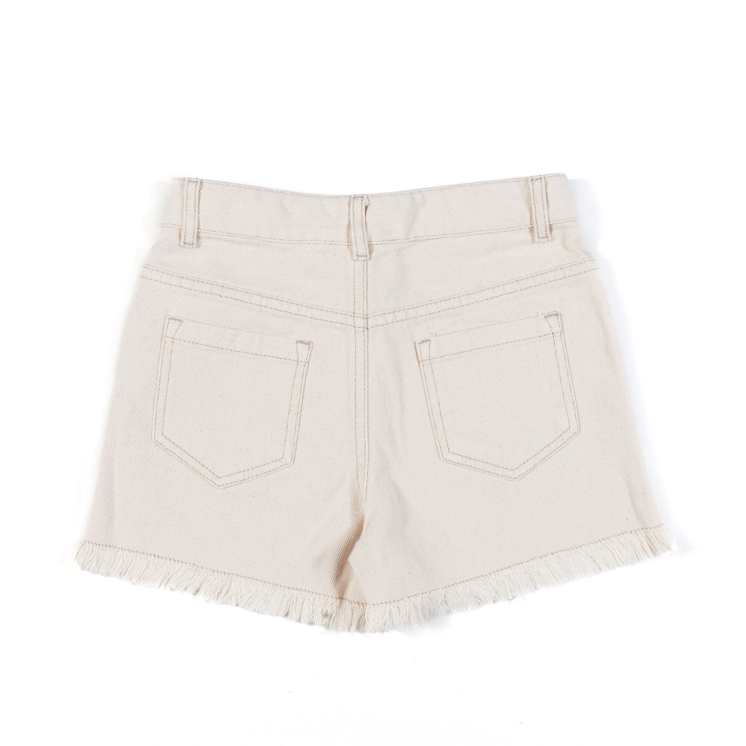 SHORTS BEIGE IN DENIM BAMBINA E TEENAGER - annameglio.com abbigliamento moda