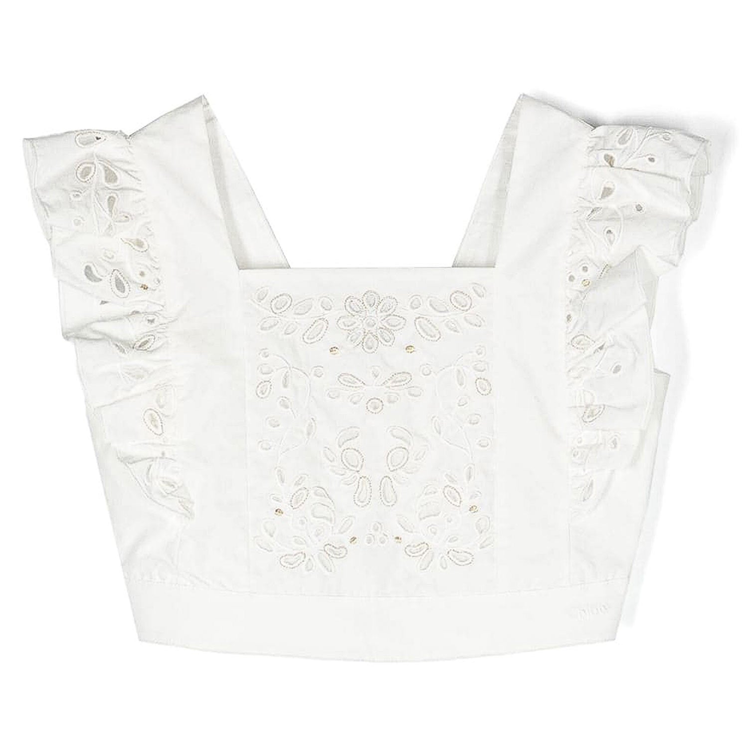 TOP SANGALLO BIANCO E ORO BAMBINA E TEENAGER - annameglio.com abbigliamento moda