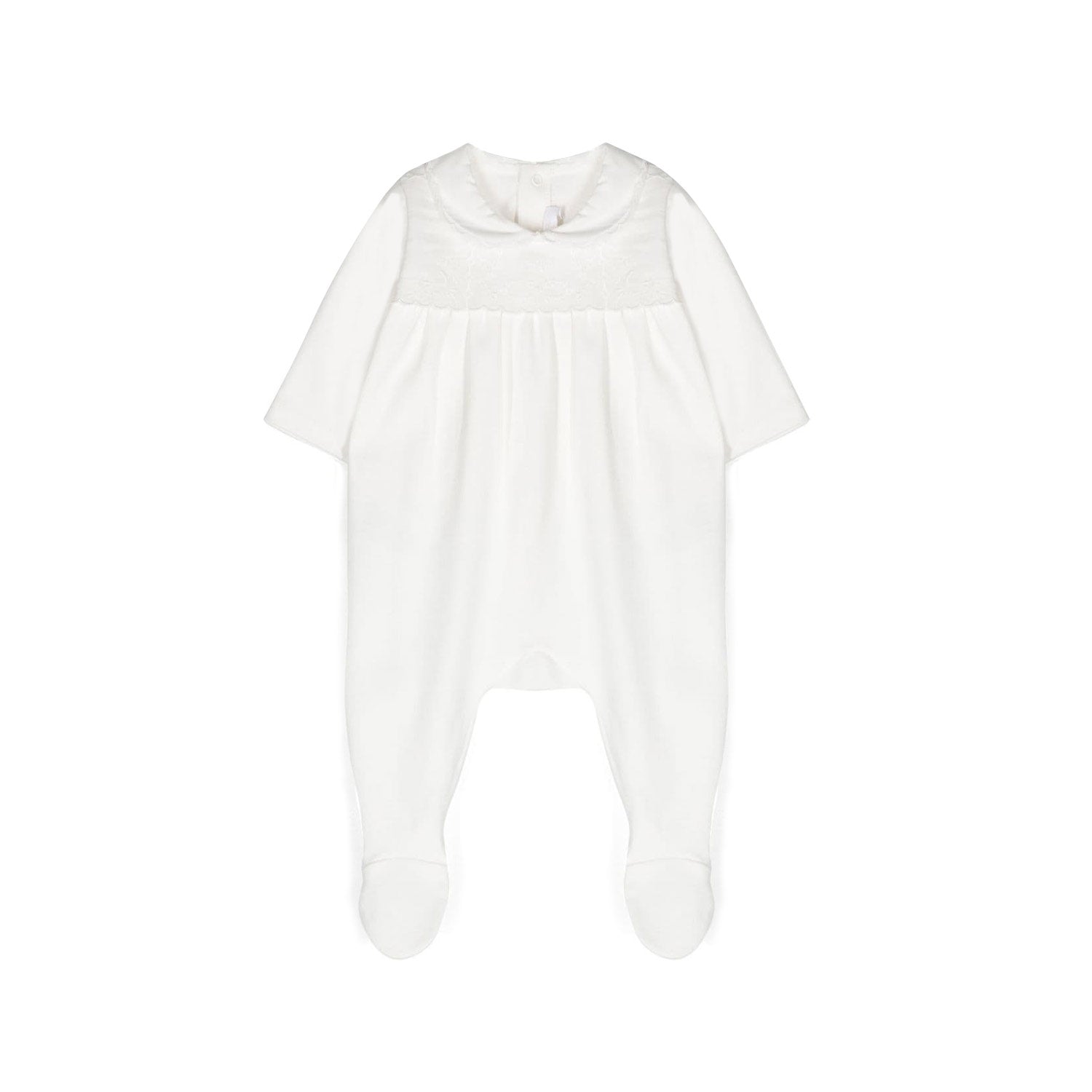 TUTINA BIANCA CON RICAMI NEONATA - annameglio.com abbigliamento moda