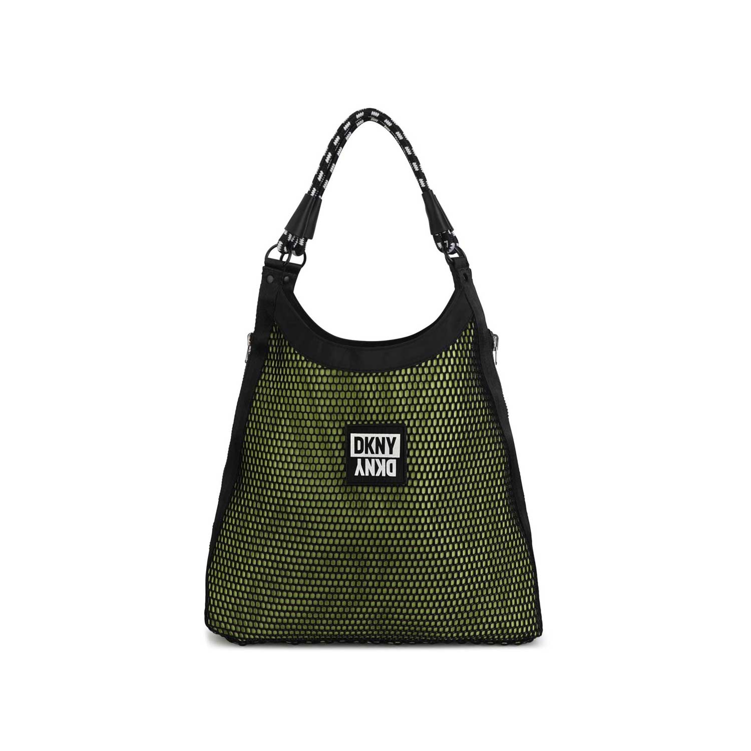 BORSA TOTE GIALLO FLUO E NERA REVERSIBILE - annameglio.com abbigliamento moda