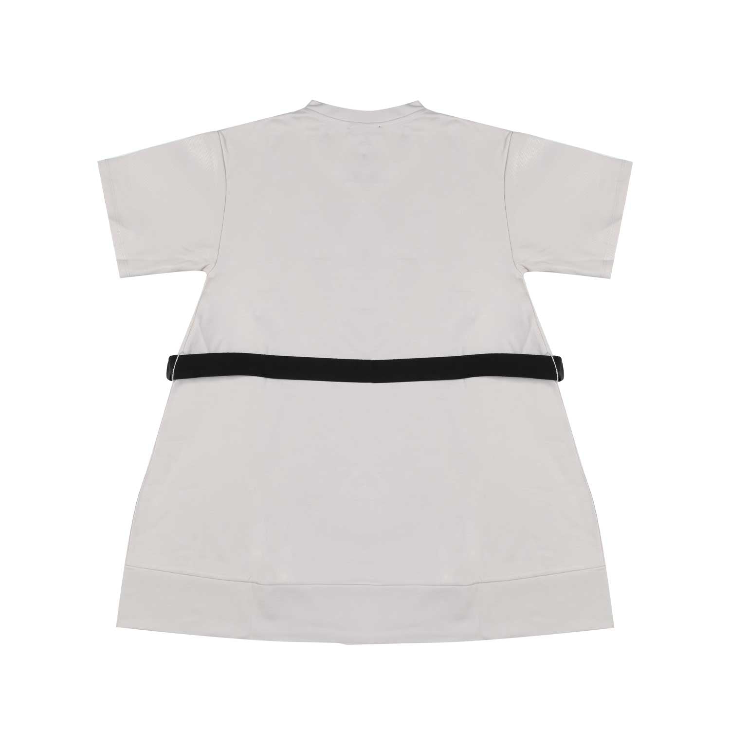 ABITO T-SHIRT BEIGE CHIARO CON CINTA NERA - annameglio.com abbigliamento moda