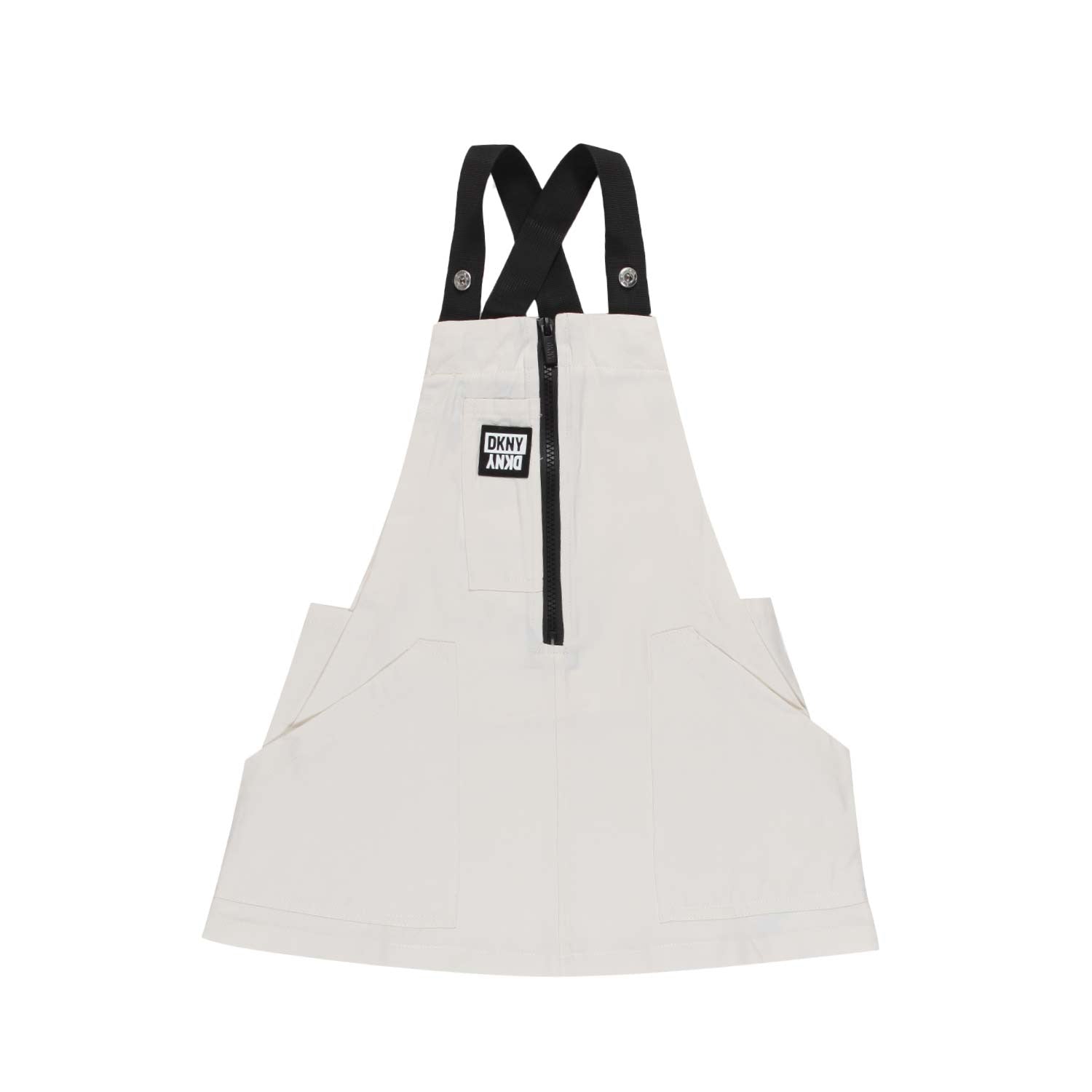 GONNA SALOPETTE BIANCO NATURALE E NERA - annameglio.com abbigliamento moda