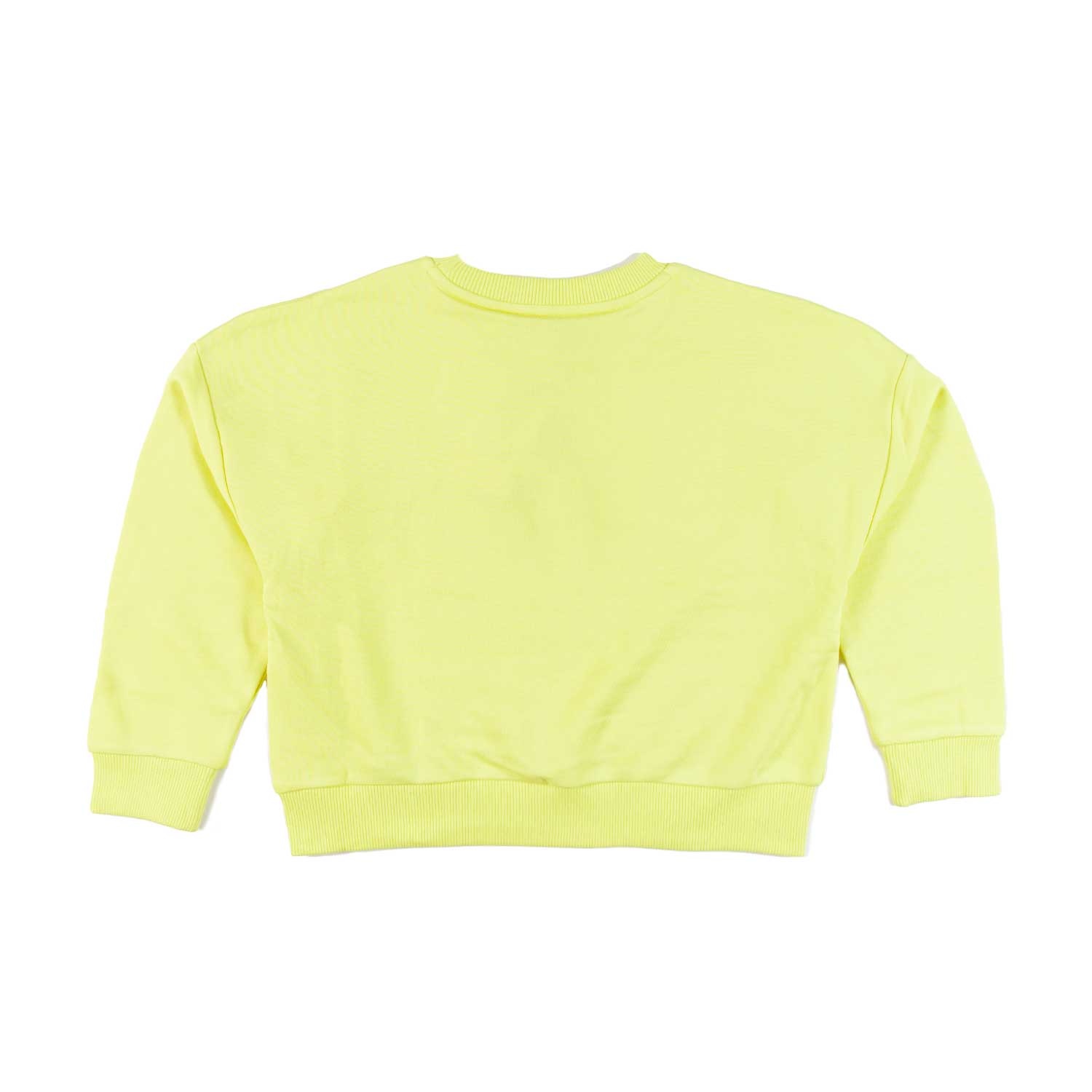 FELPA CROPPED GIALLO FLUO BAMBINA E TEENAGER - annameglio.com abbigliamento moda