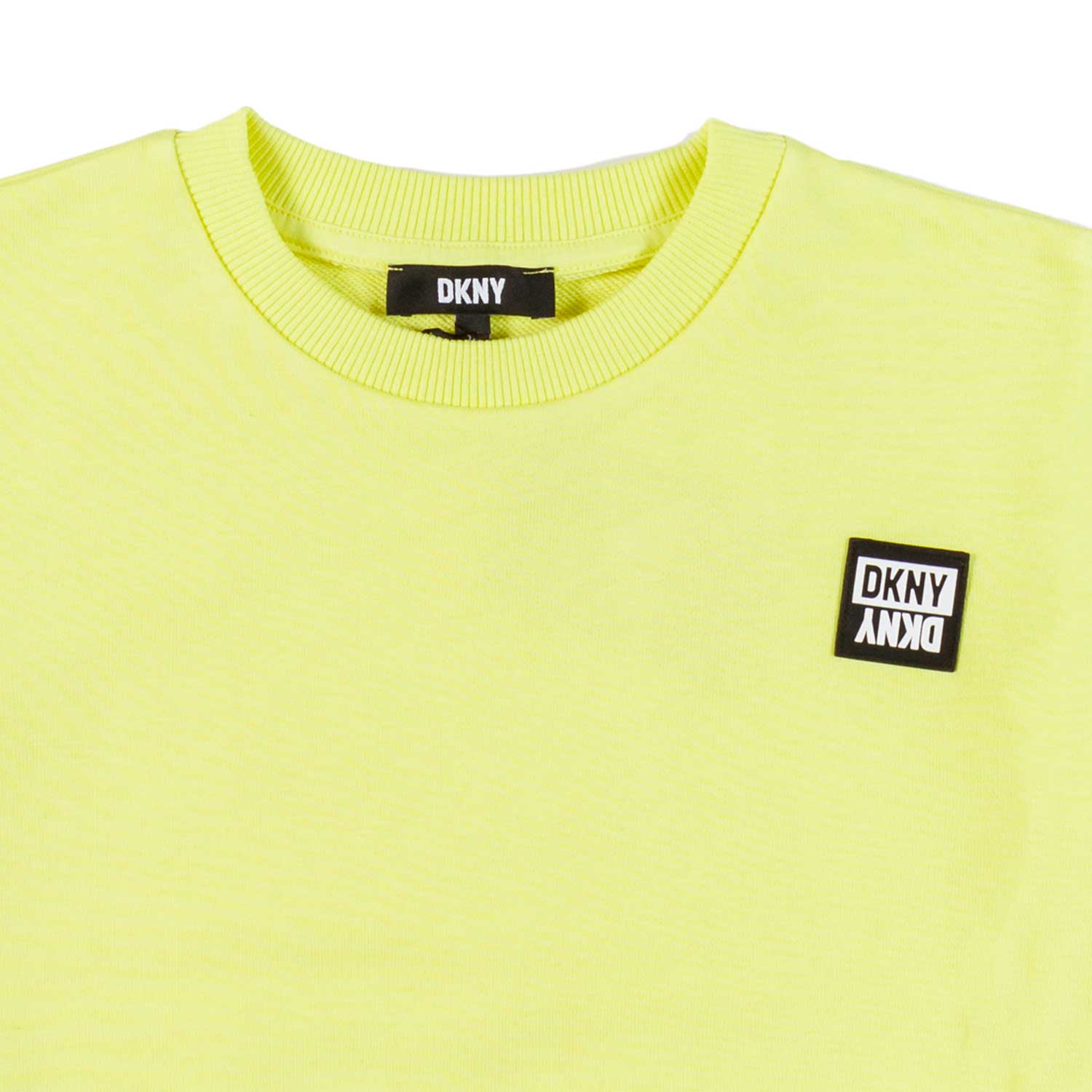 FELPA CROPPED GIALLO FLUO BAMBINA E TEENAGER - annameglio.com abbigliamento moda