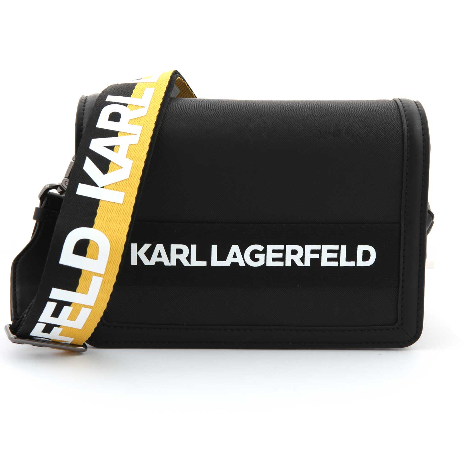 BORSETTA A MANO KARL NERA CON TRACOLLA - annameglio.com abbigliamento moda