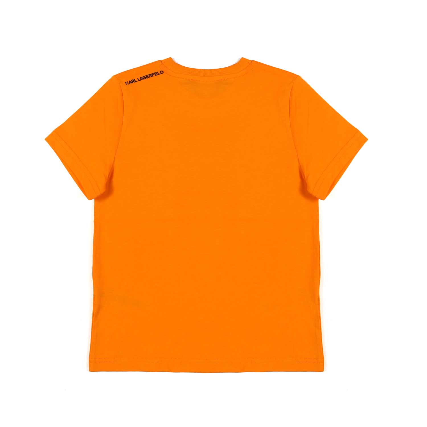 T-SHIRT UNISEX ARANCIO CON PATCH LOGO TRASPARENTE - annameglio.com abbigliamento moda