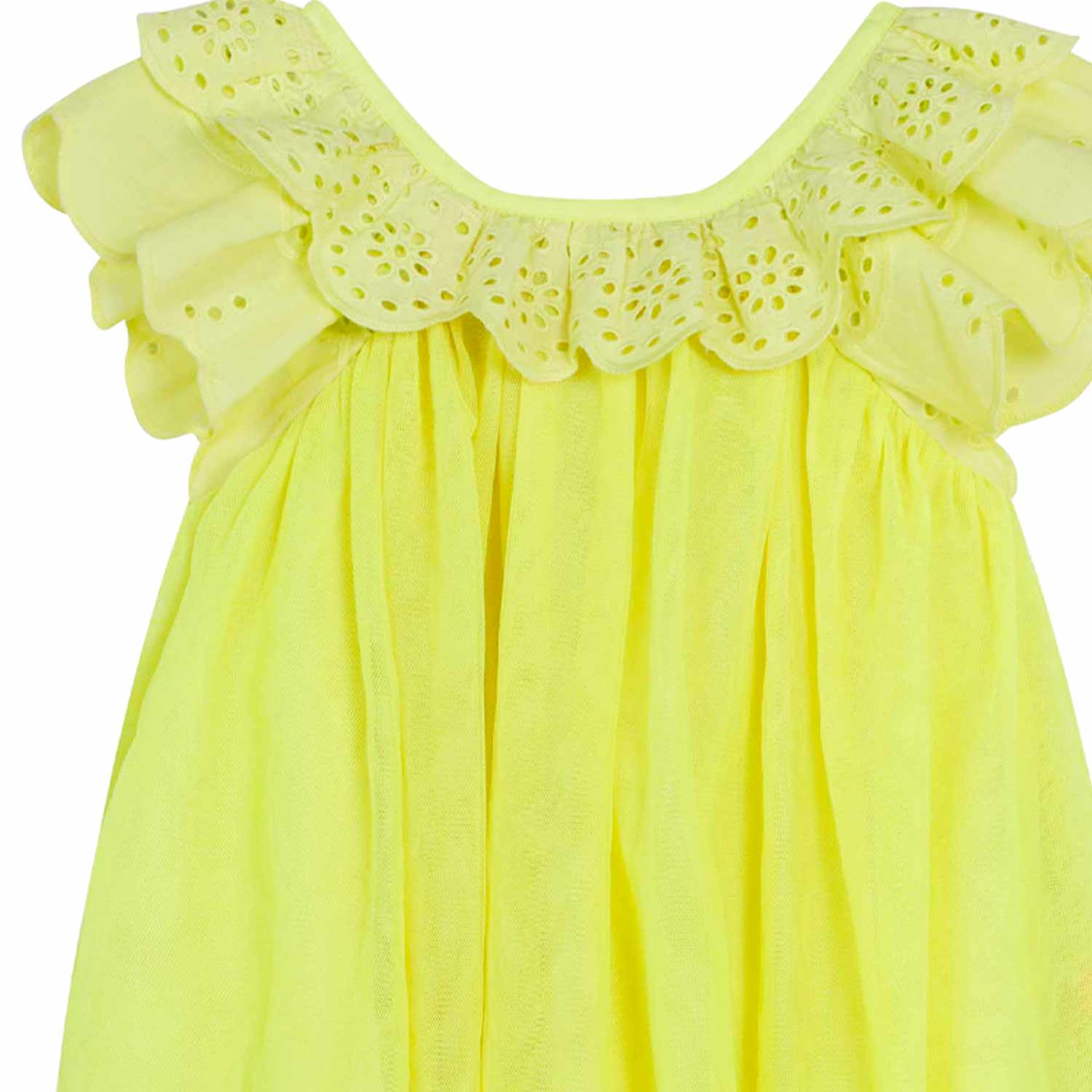 ABITO GIALLO FLUO SANGALLO BIMBA E NEONATA - annameglio.com abbigliamento moda